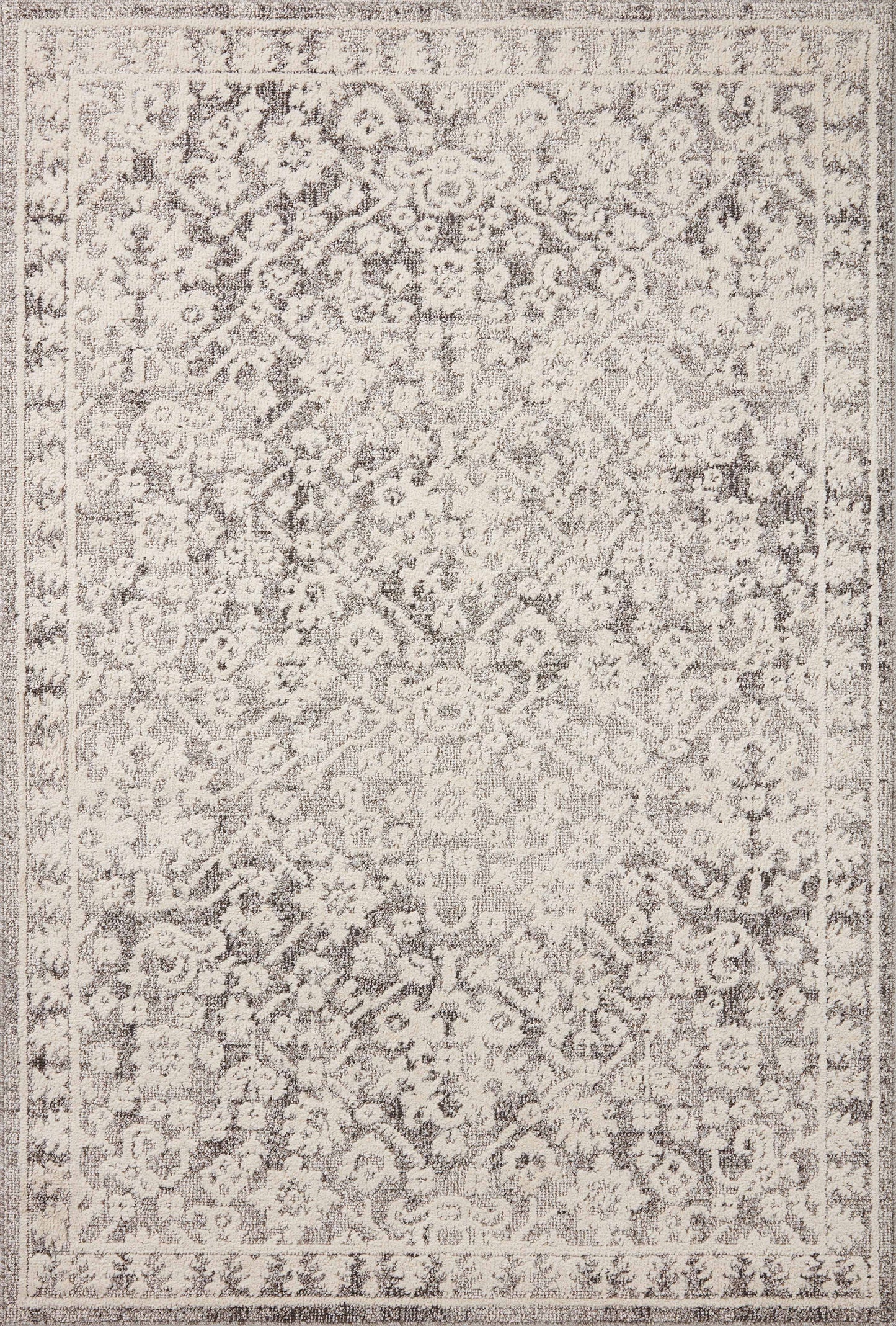 Magnolia Home Gigi GIG-01 Grey Ivory Transitional Power Loomed Rug