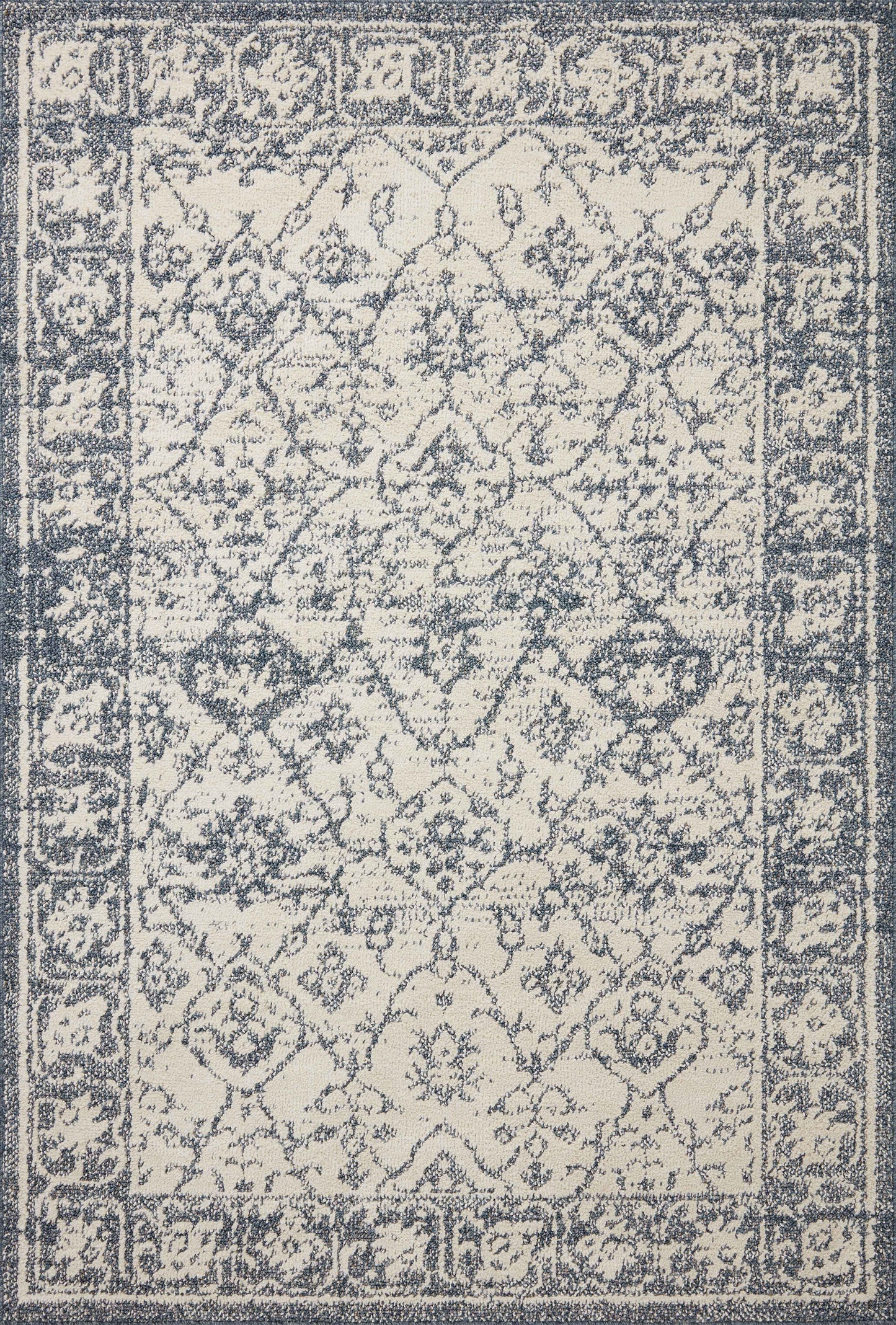 Magnolia Home Gigi GIG-02 Ivory Blue Transitional Power Loomed Rug