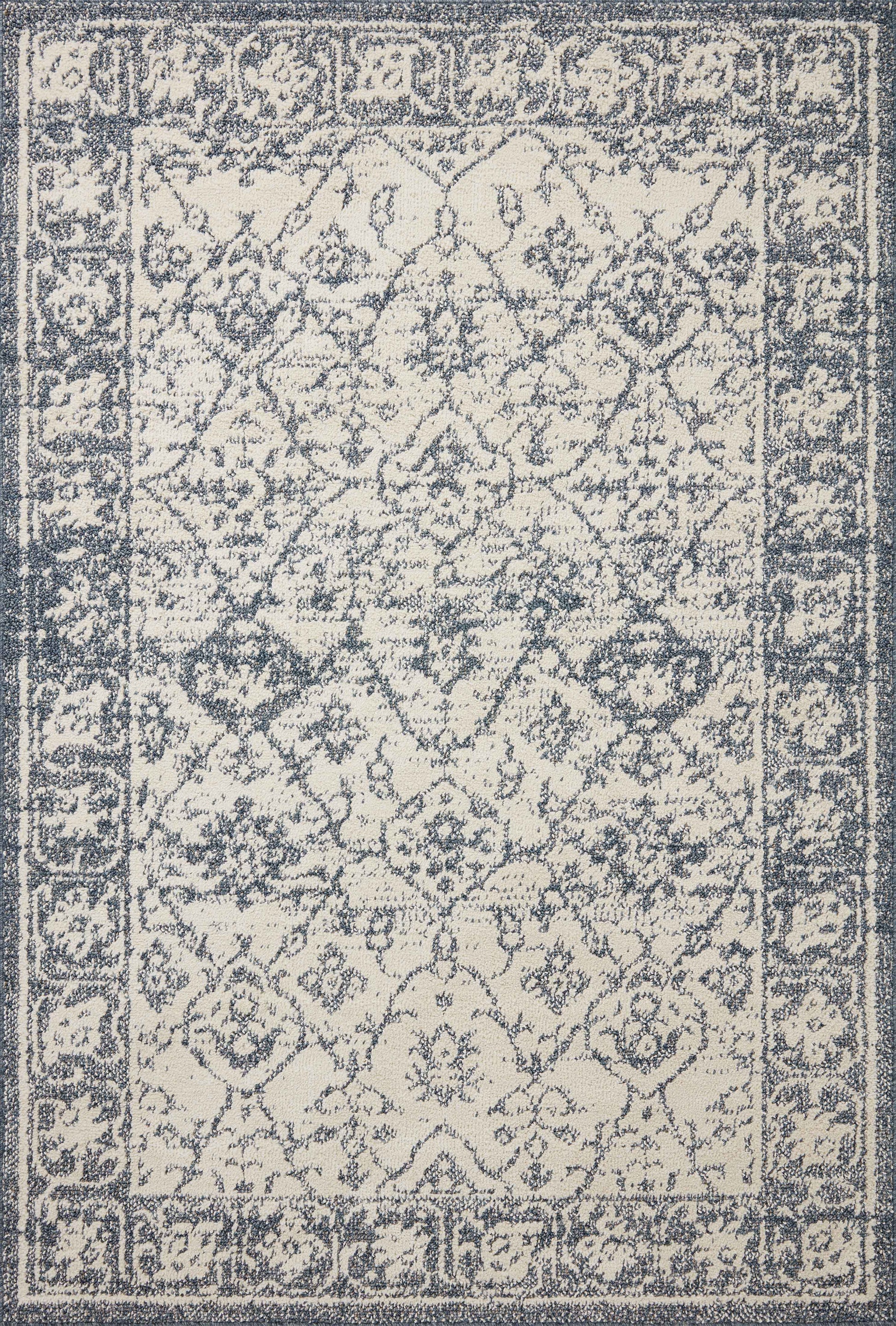 Magnolia Home Gigi GIG-02 Ivory Blue Transitional Power Loomed Rug