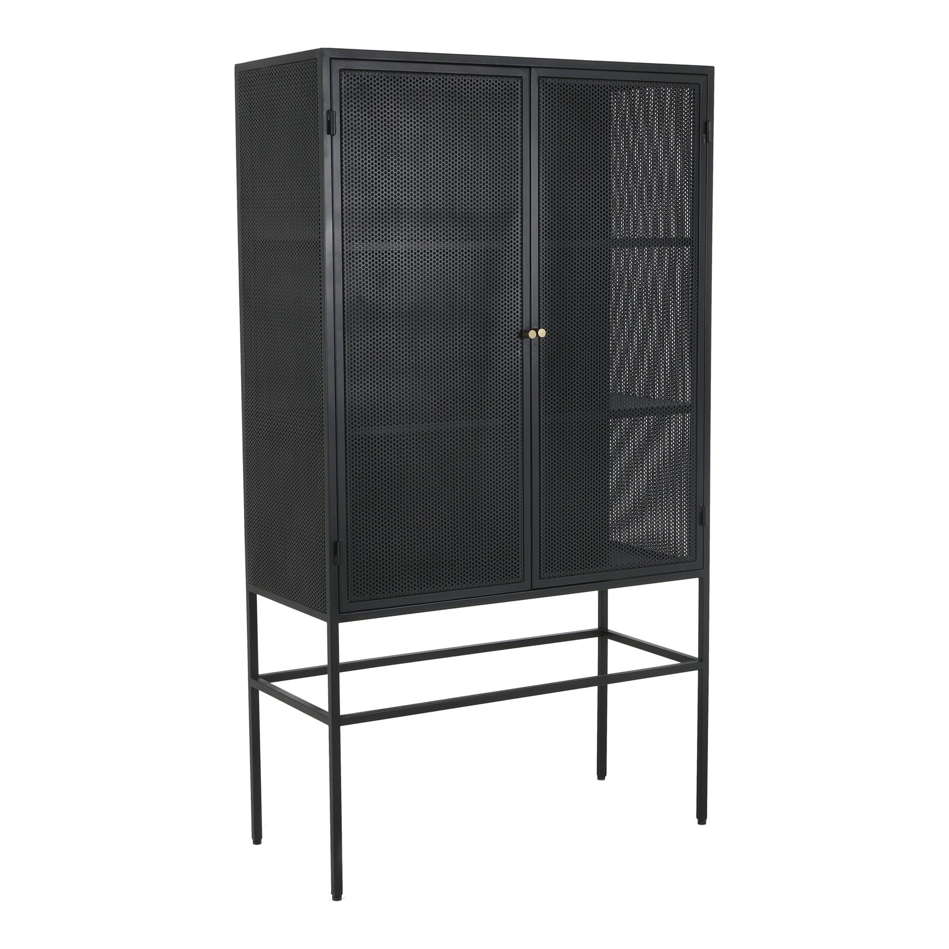 Moes Home Cabinets Isandros Black Industrial Furniture