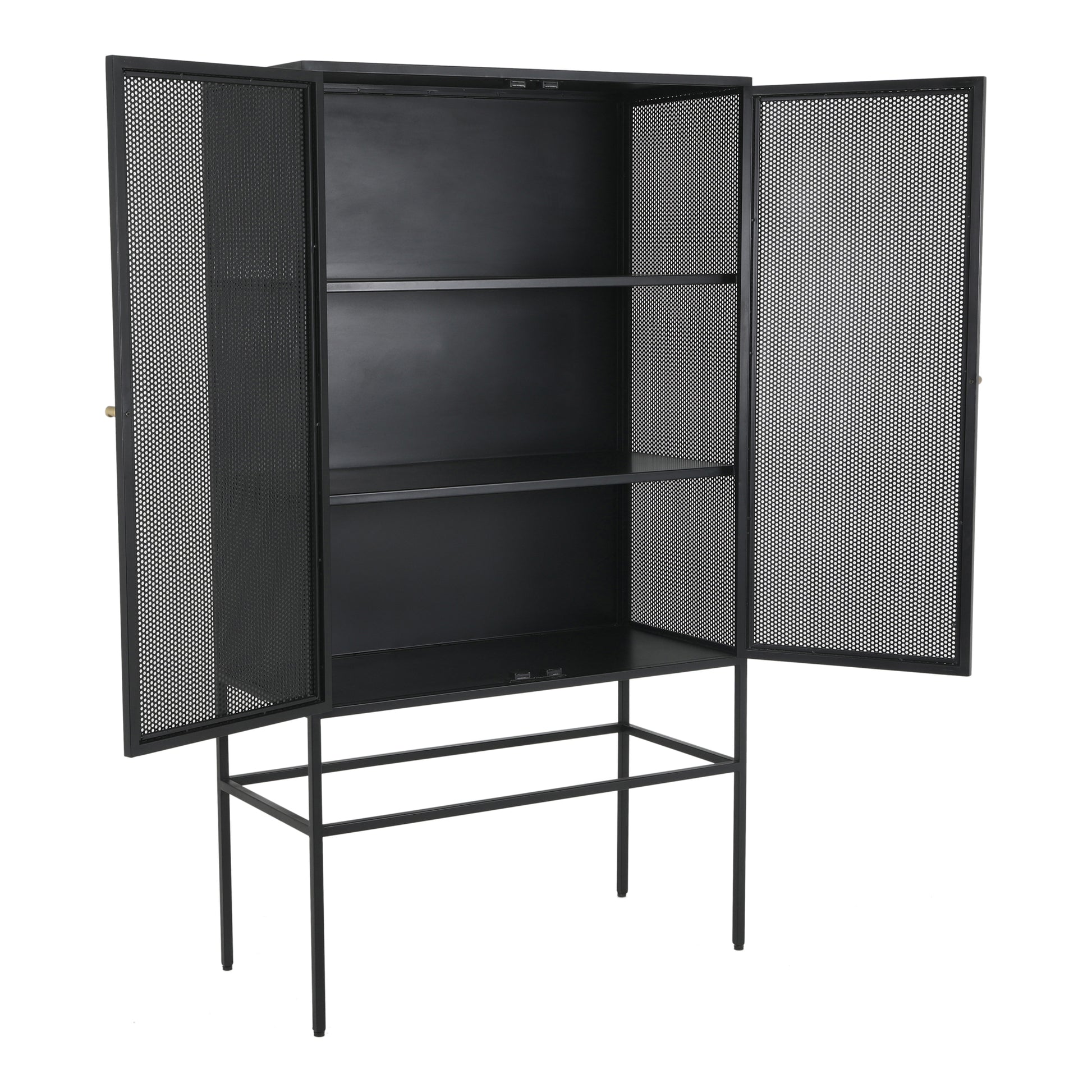 Moes Home Cabinets Isandros Black Industrial Furniture