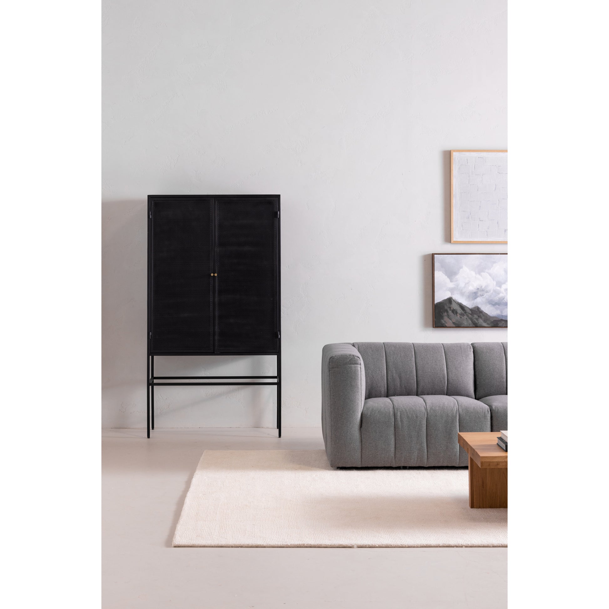 Moes Home Cabinets Isandros Black Industrial Furniture