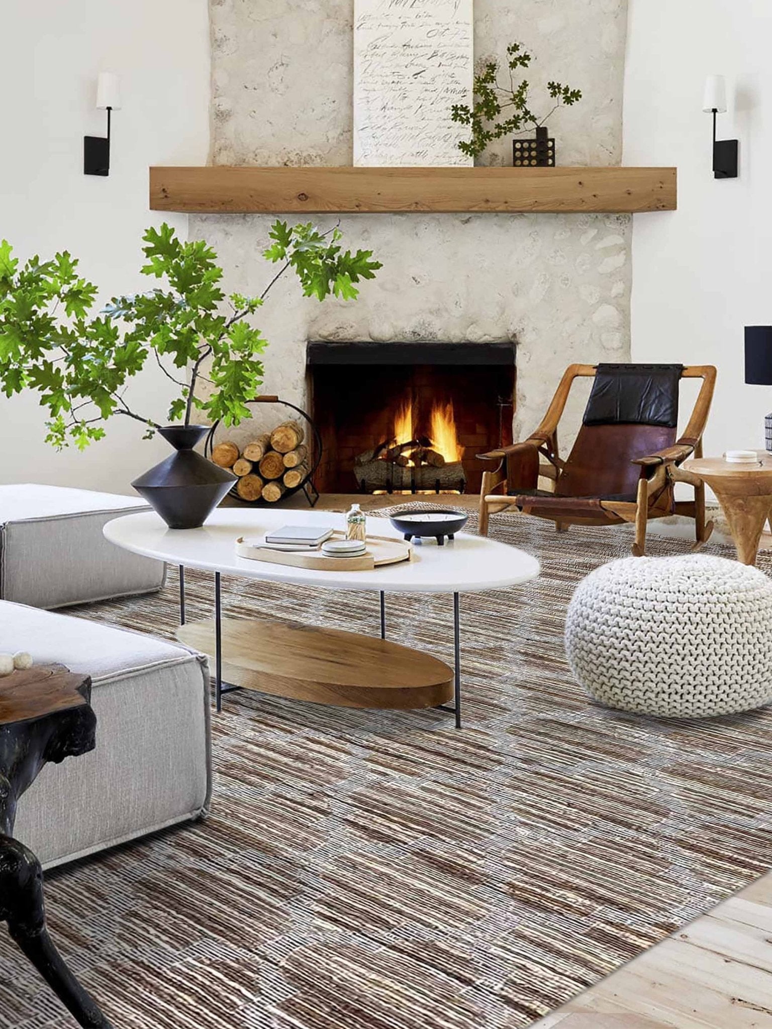 Artisan Talia Wood Modern Woven Rug - Rugs - Artisan - Atlanta Designer Rugs