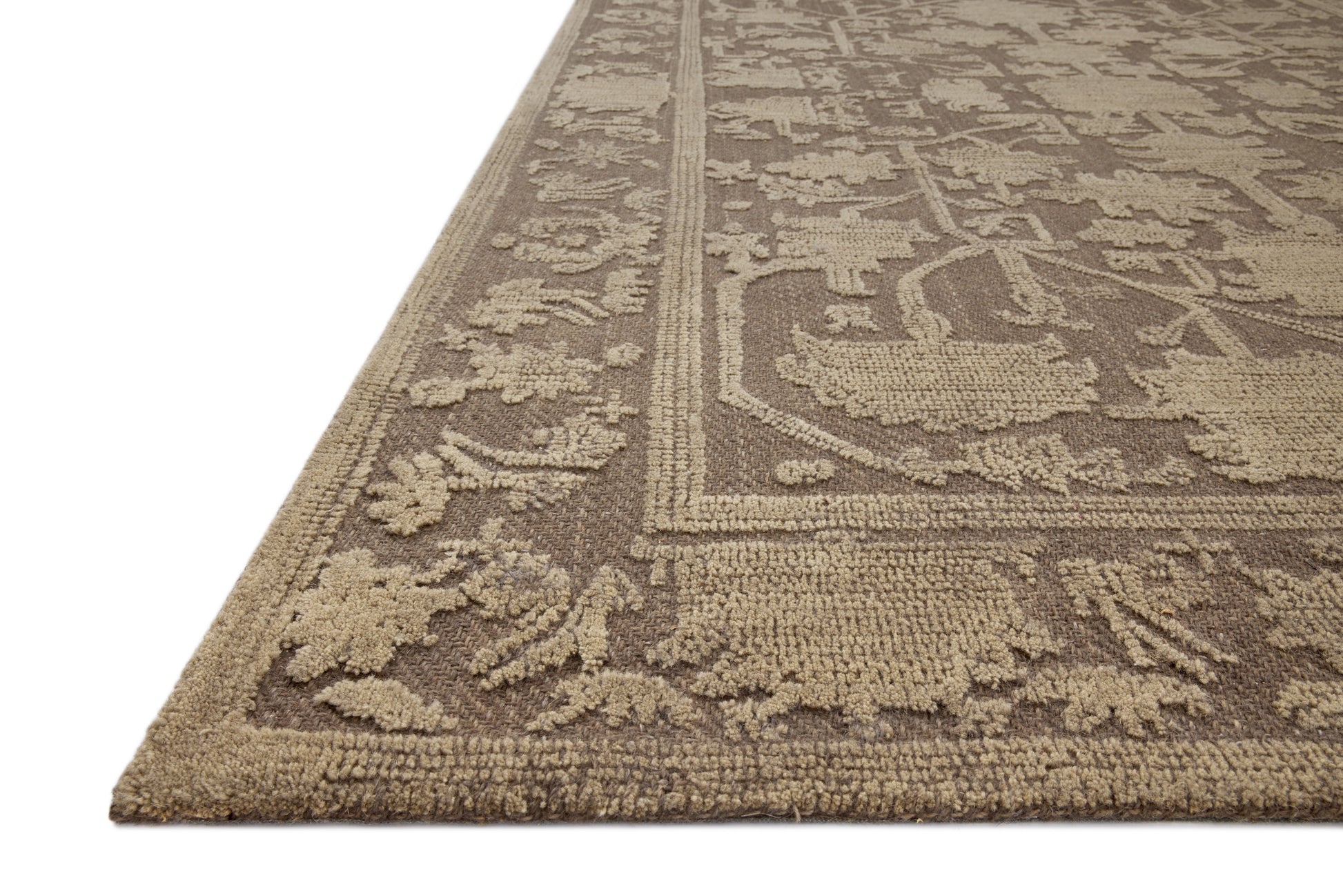 Magnolia Home Gloria GLO-01 Bark Khaki Traditional Hand Tufted Rug