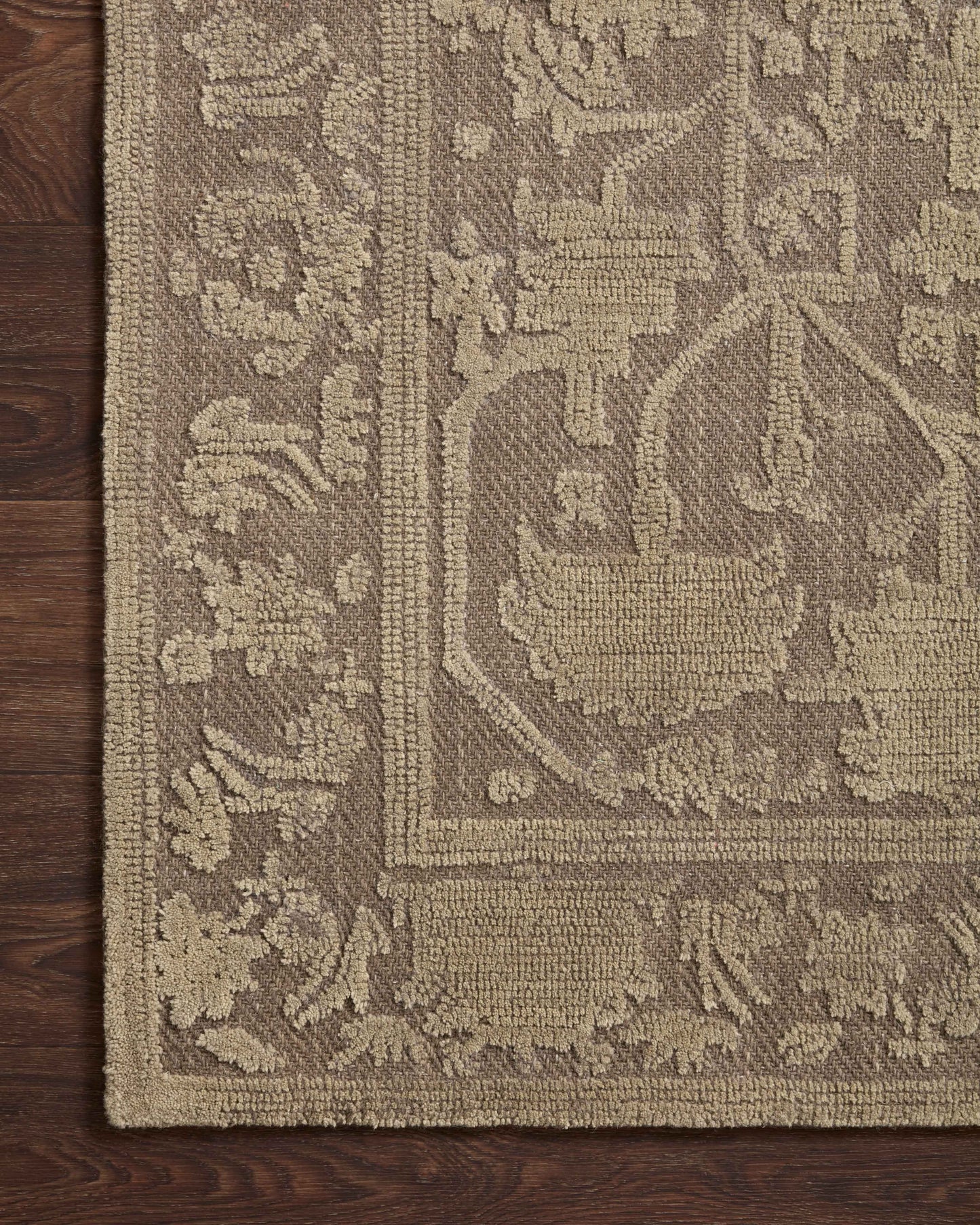 Magnolia Home Gloria GLO-01 Bark Khaki Traditional Hand Tufted Rug