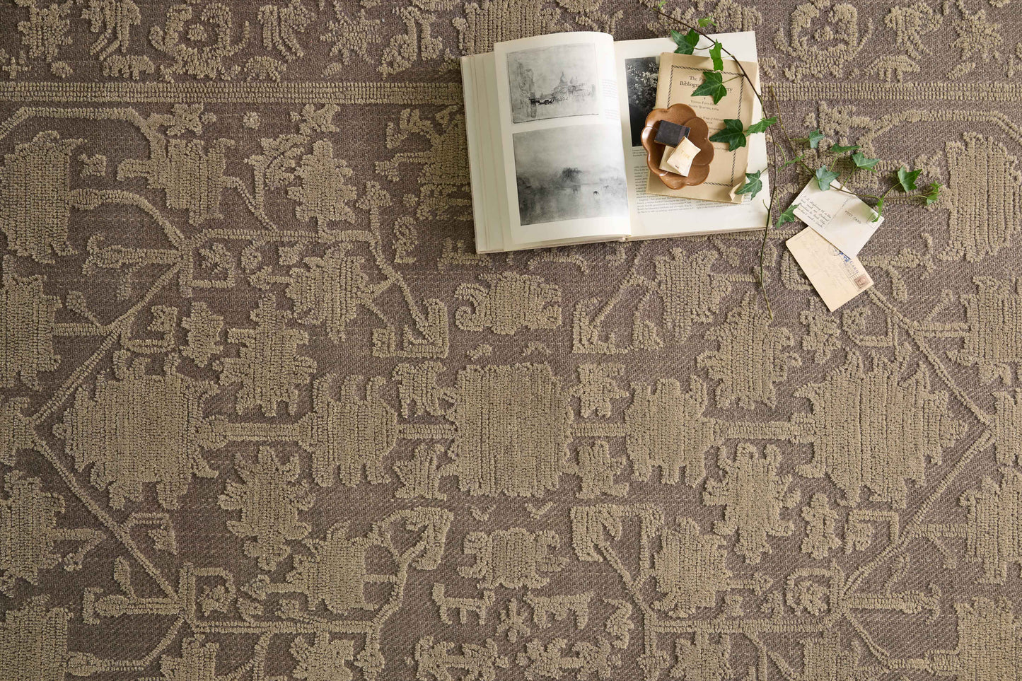 Magnolia Home Gloria GLO-01 Bark Khaki Traditional Hand Tufted Rug