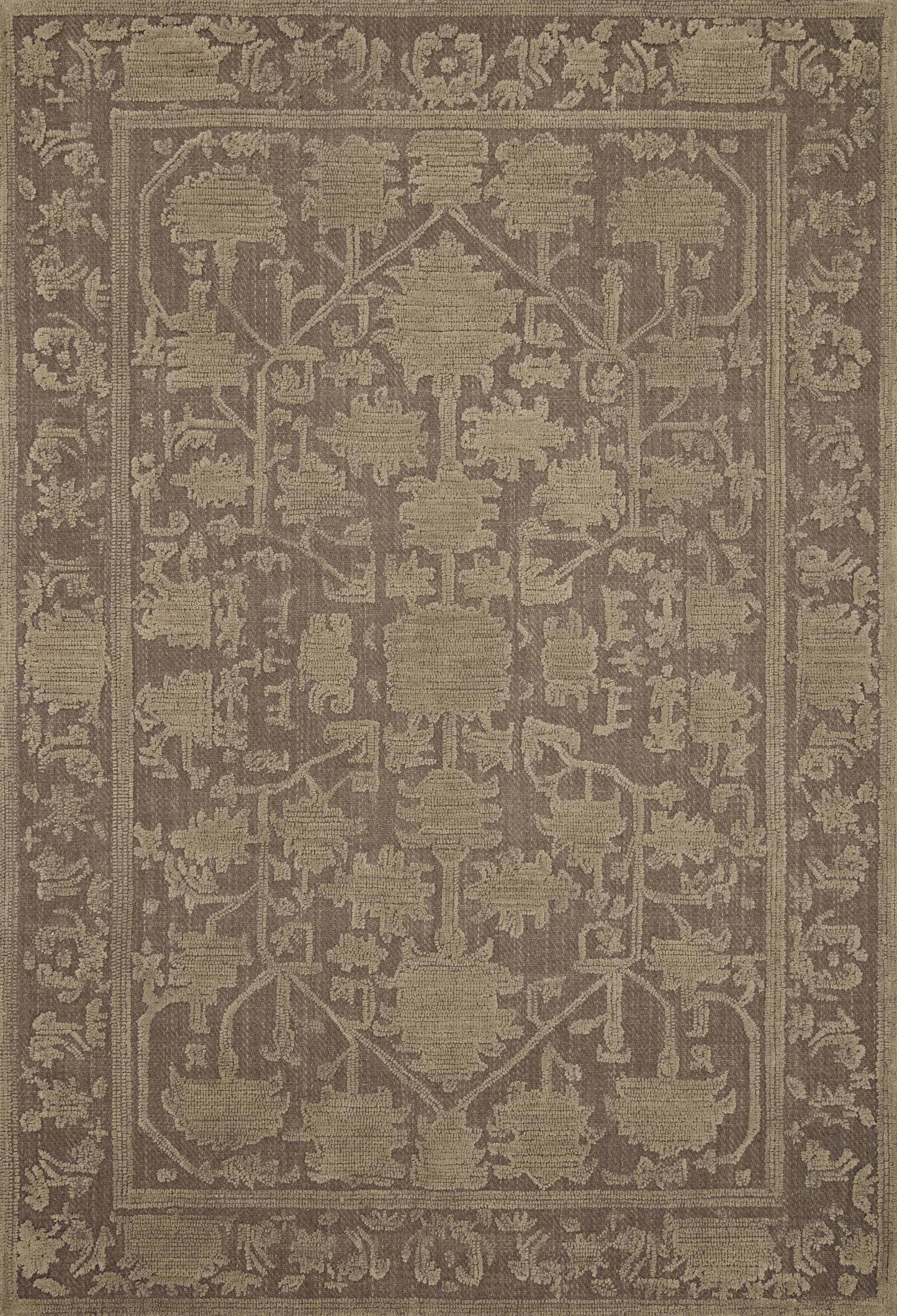 Magnolia Home Gloria GLO-01 Bark Khaki Traditional Hand Tufted Rug