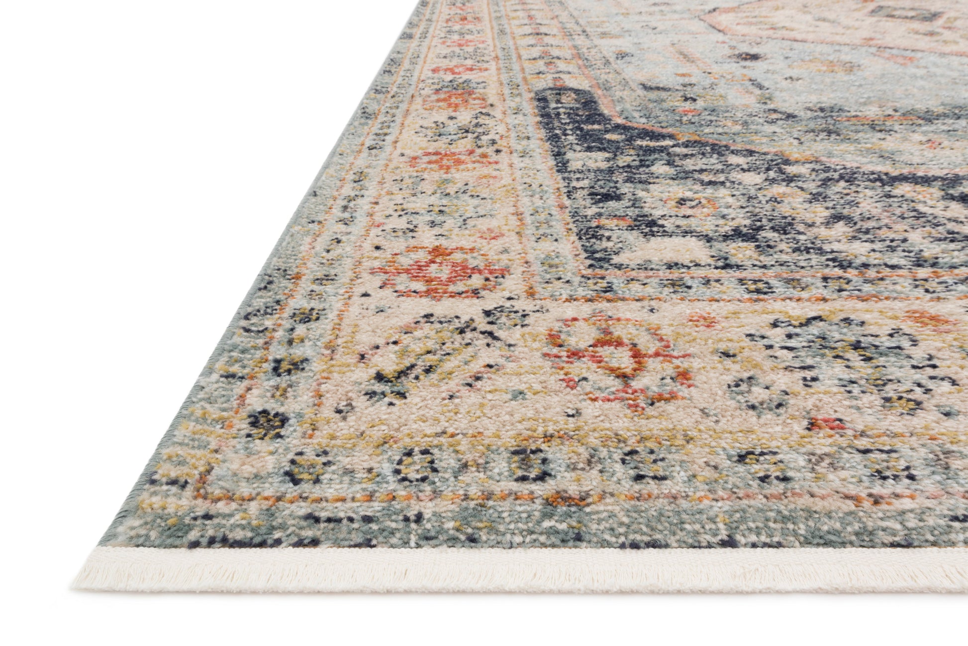 Magnolia Home Graham GRA-03 Blue Ant. Ivory Transitional Power Loomed Rug