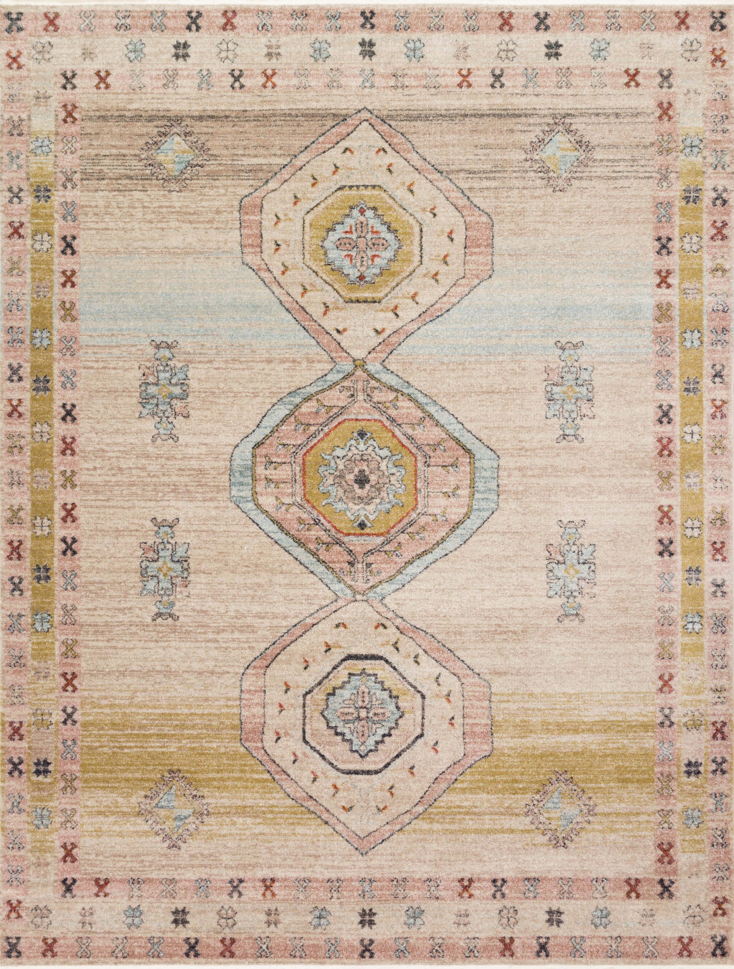 Magnolia Home Graham GRA-04 Antique Ivory Multi Transitional Power Loomed Rug