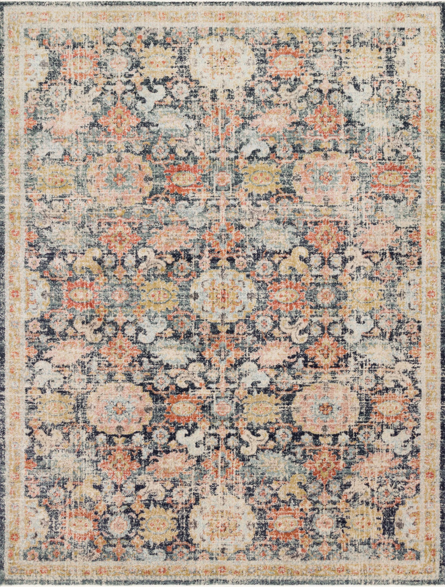 Magnolia Home Graham GRA-05 Blue Multi Transitional Power Loomed Rug