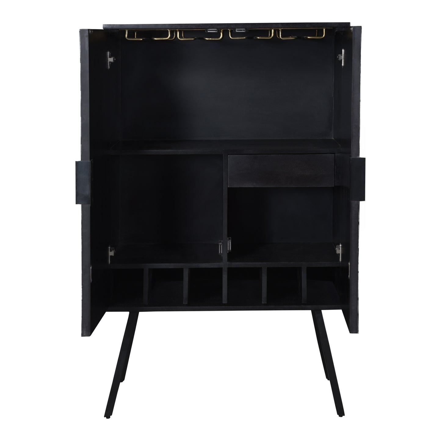 Moes Home Cabinets Sunburst Black Art Deco Furniture