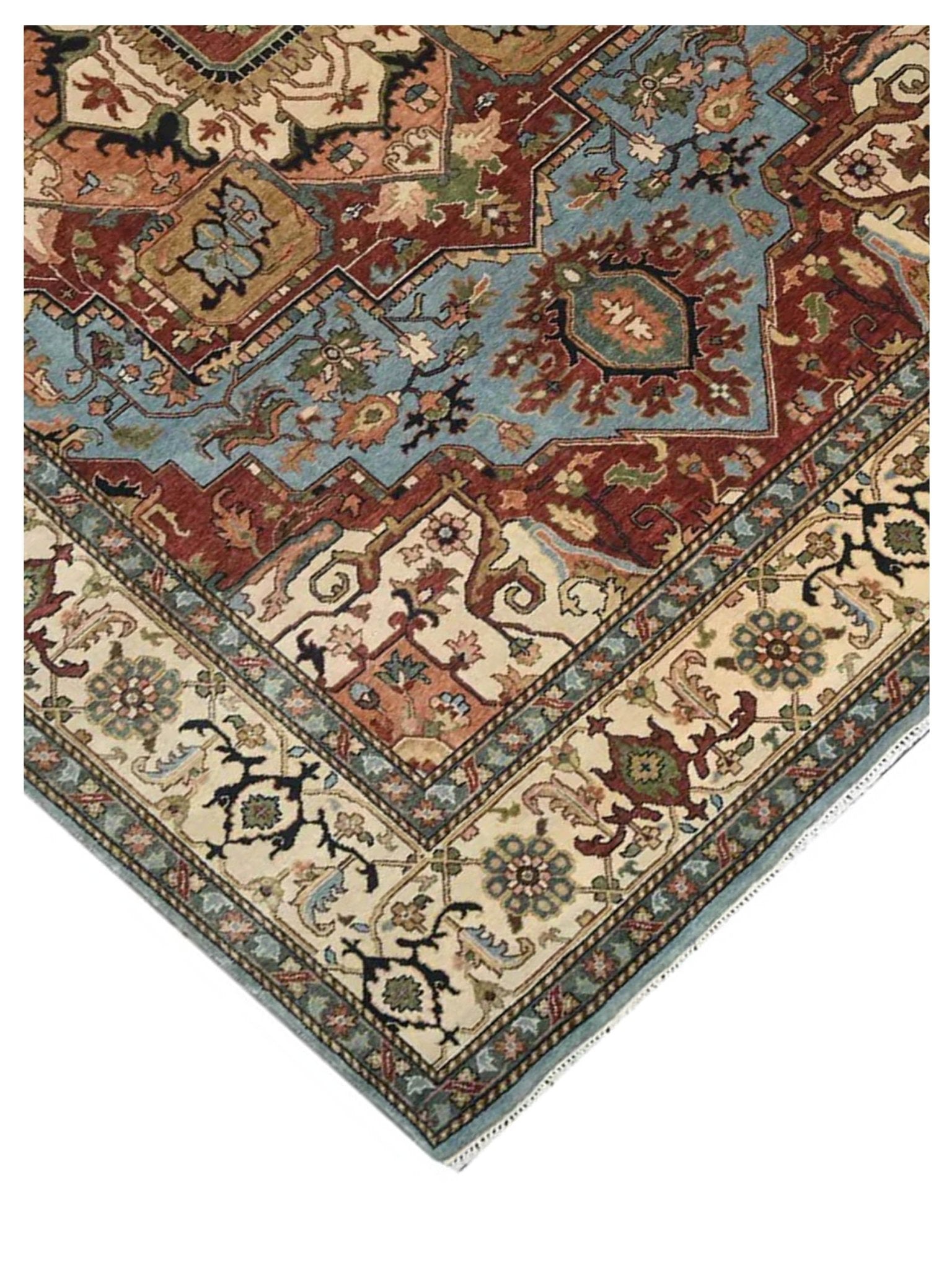 Artisan Helena Lt.Blue Beige Traditional Knotted Rug - Rugs - Artisan - Atlanta Designer Rugs