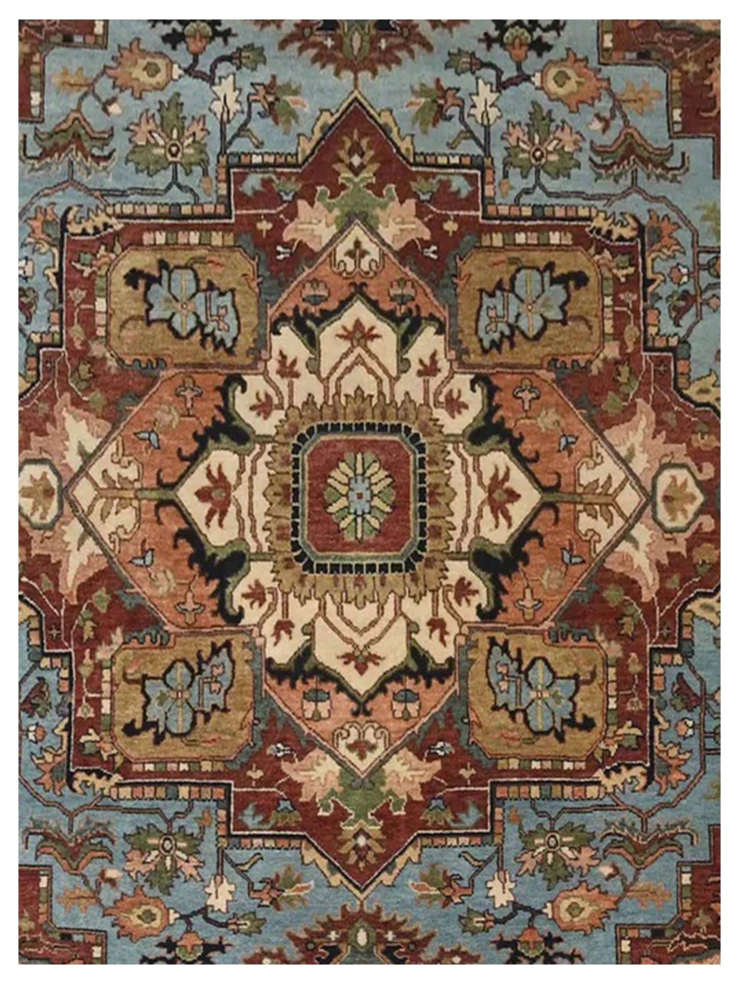 Artisan Helena Lt.Blue Beige Traditional Knotted Rug - Rugs - Artisan - Atlanta Designer Rugs