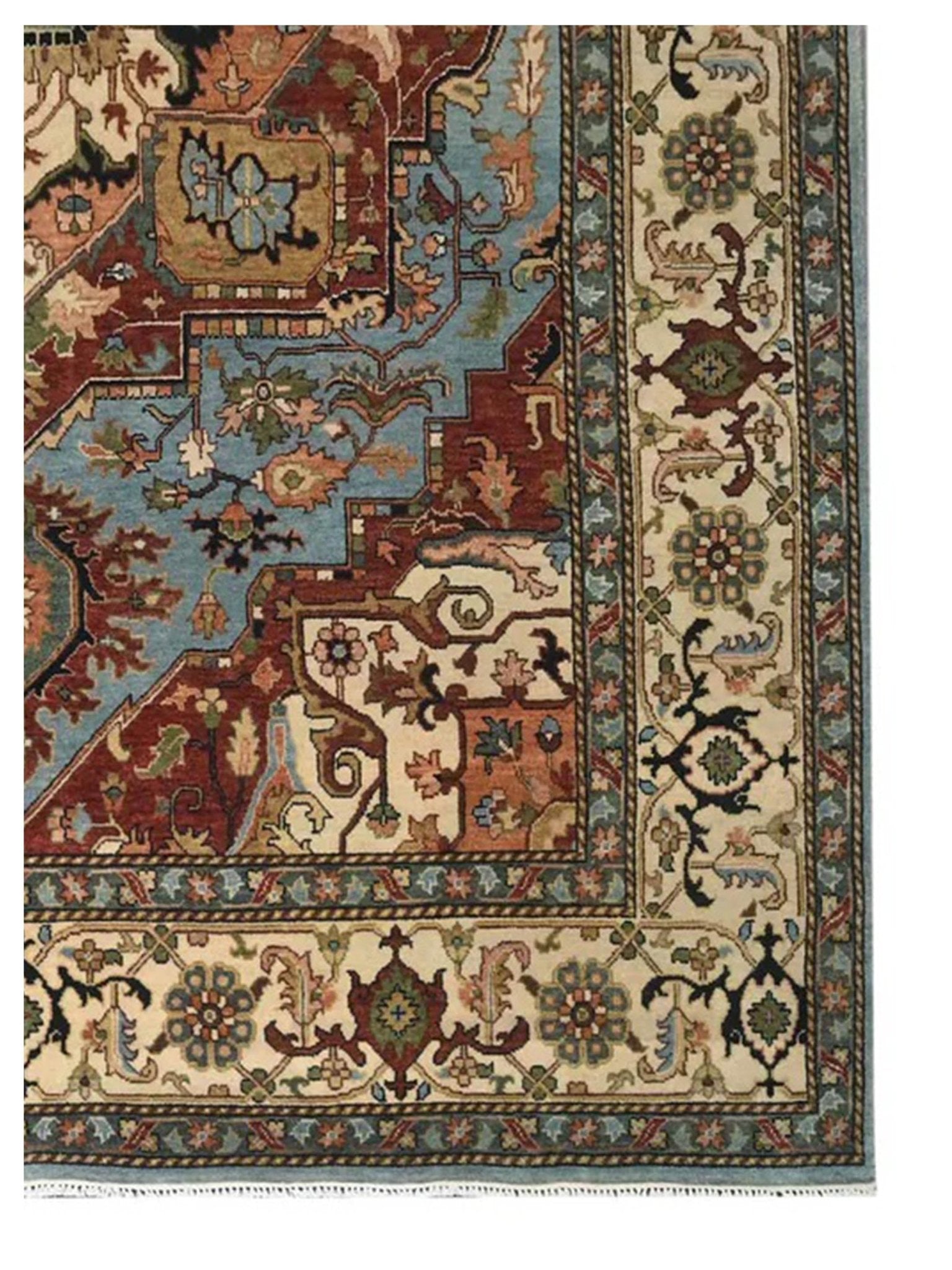 Artisan Helena Lt.Blue Beige Traditional Knotted Rug - Rugs - Artisan - Atlanta Designer Rugs