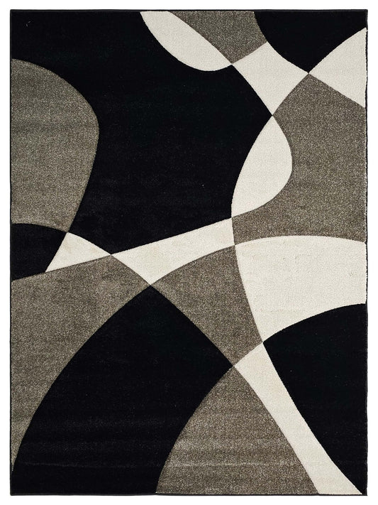 American Cover Design Hollywood H - 284 Black Modern Machinemade Rug - Rugs - American Cover Design - Atlanta Designer Rugs