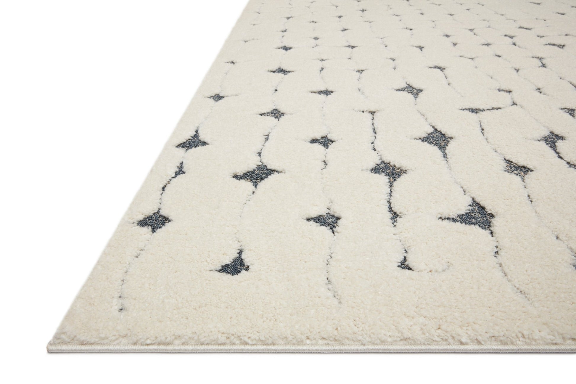 Loloi II Hagen HAG - 04 White Navy Contemporary Power Loomed Rug - Rugs - Loloi II - Atlanta Designer Rugs