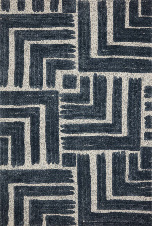 Loloi II Hagen HAG - 05 Blue White Contemporary Power Loomed Rug - Rugs - Loloi II - Atlanta Designer Rugs