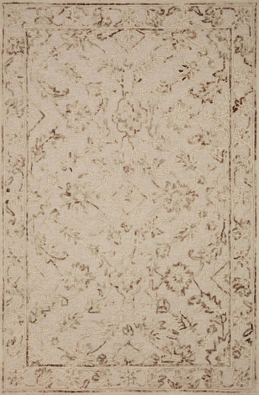 Loloi II Halle HAE - 02 Natural Sage Traditional Hooked Rug - Rugs - Loloi II - Atlanta Designer Rugs