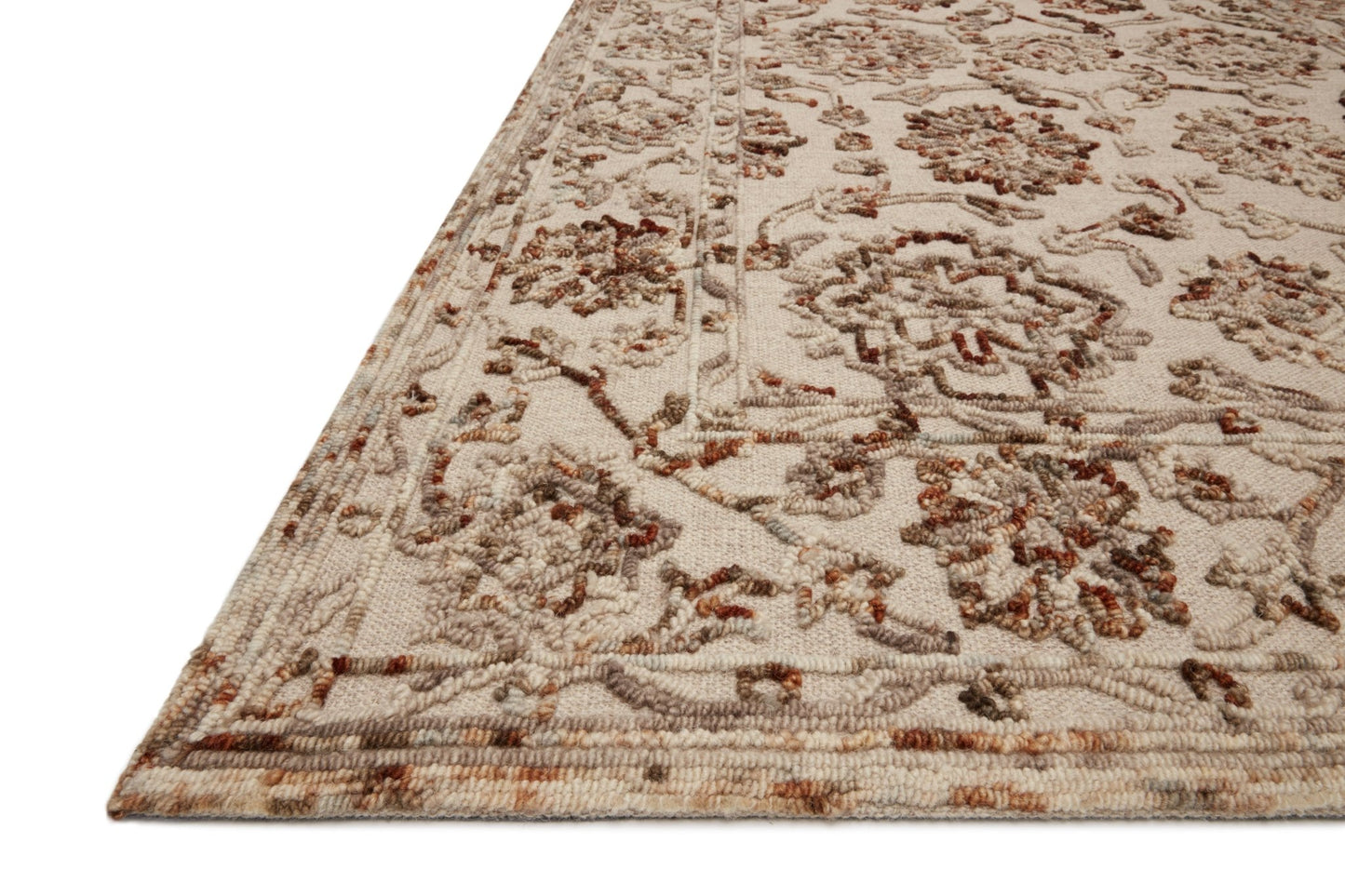 Loloi II Halle HAE - 03 Taupe Rust Traditional Hooked Rug - Rugs - Loloi II - Atlanta Designer Rugs