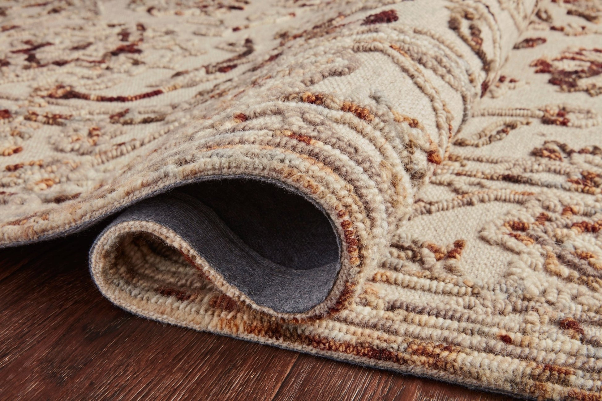 Loloi II Halle HAE - 03 Taupe Rust Traditional Hooked Rug - Rugs - Loloi II - Atlanta Designer Rugs