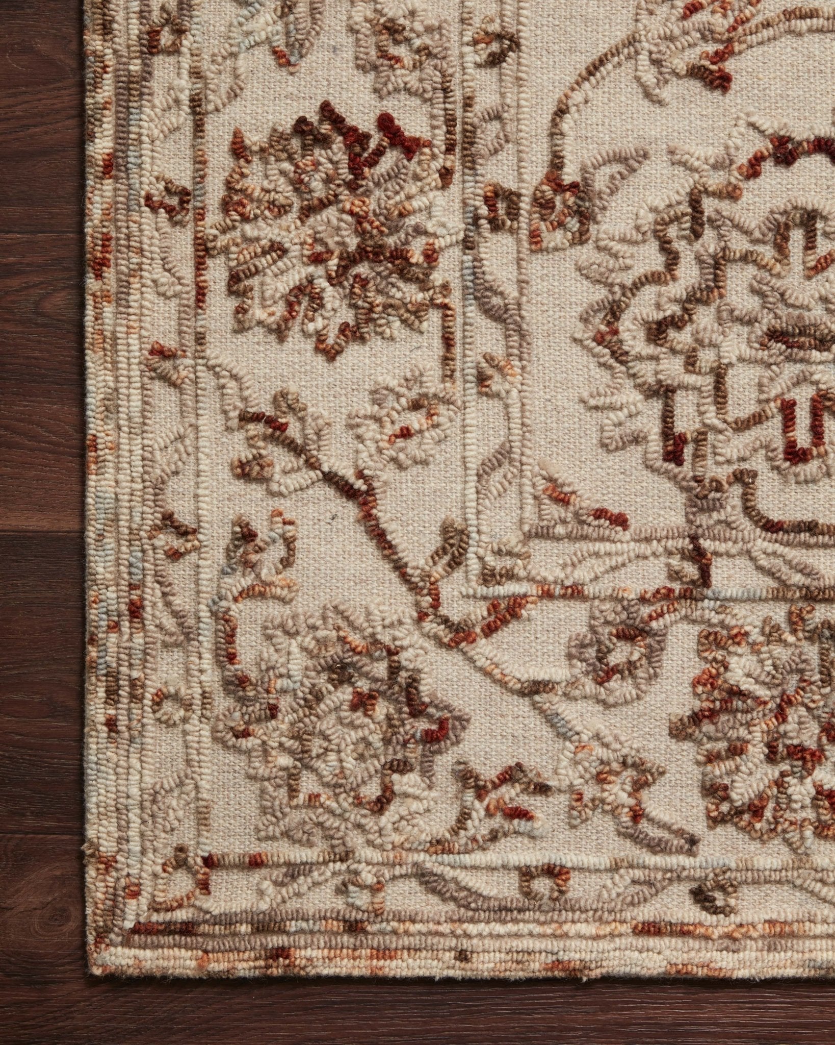 Loloi II Halle HAE - 03 Taupe Rust Traditional Hooked Rug - Rugs - Loloi II - Atlanta Designer Rugs