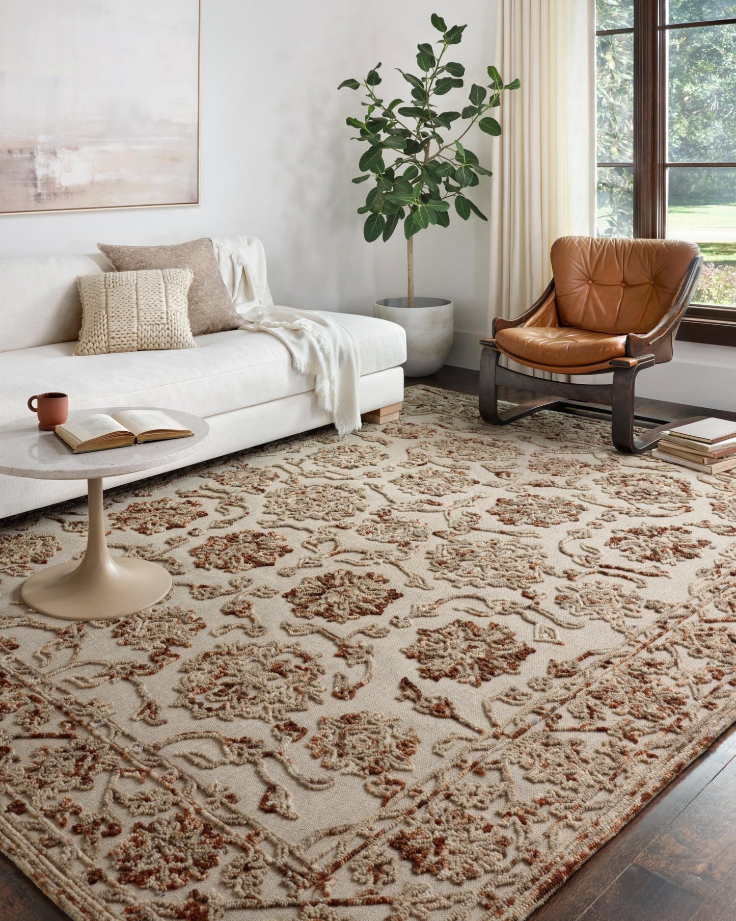 Loloi II Halle HAE - 03 Taupe Rust Traditional Hooked Rug - Rugs - Loloi II - Atlanta Designer Rugs