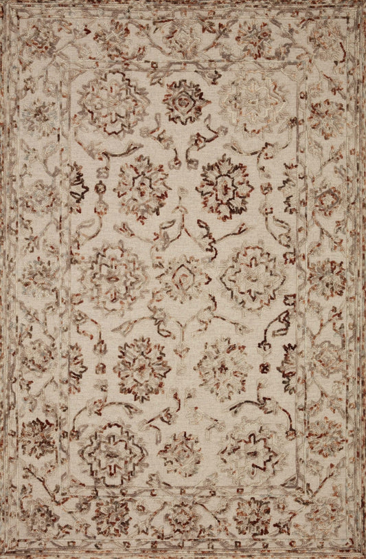 Loloi II Halle HAE - 03 Taupe Rust Traditional Hooked Rug - Rugs - Loloi II - Atlanta Designer Rugs