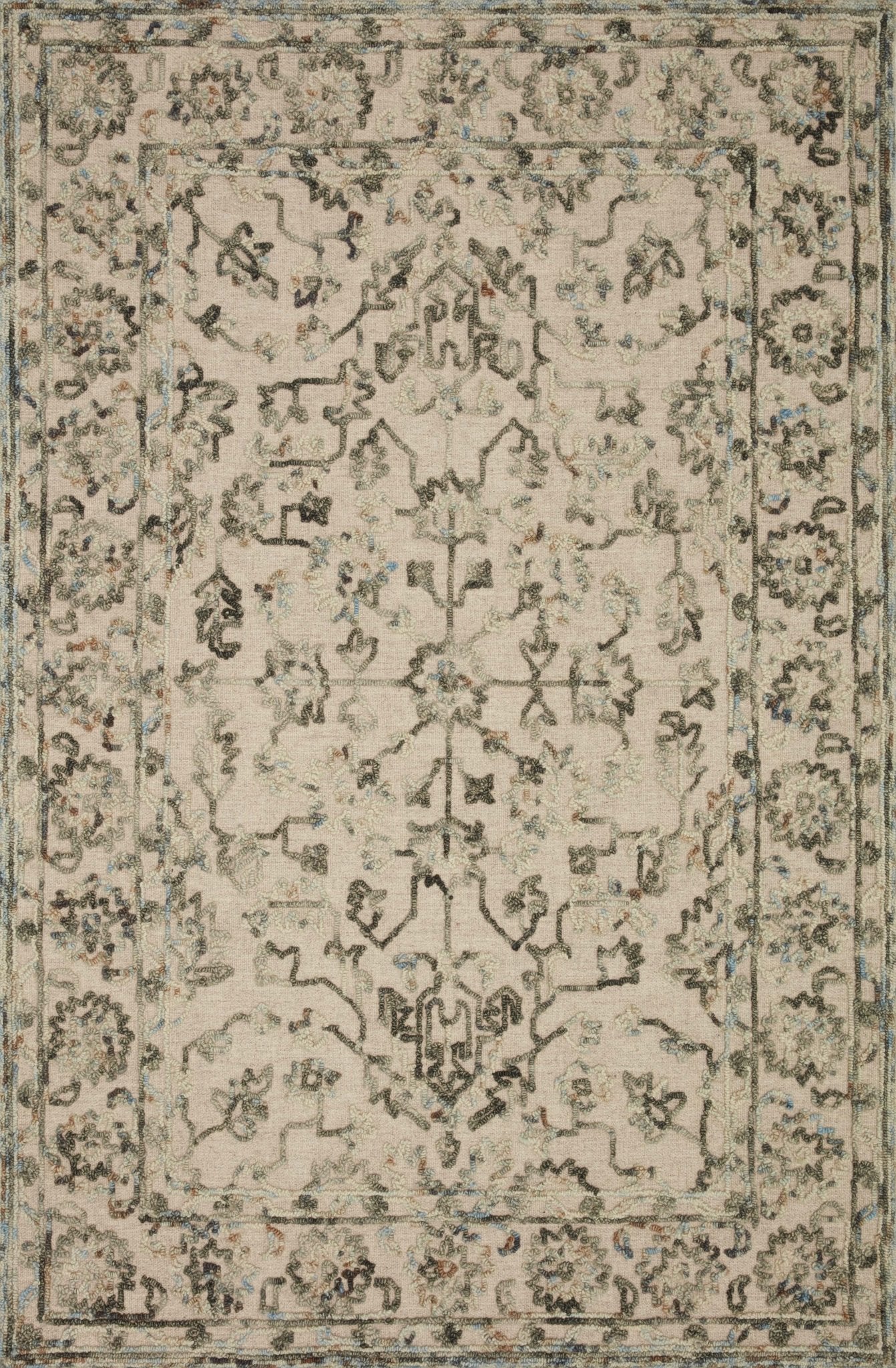 Loloi II Halle HAE - 05 Grey Sky Traditional Hooked Rug - Rugs - Loloi II - Atlanta Designer Rugs