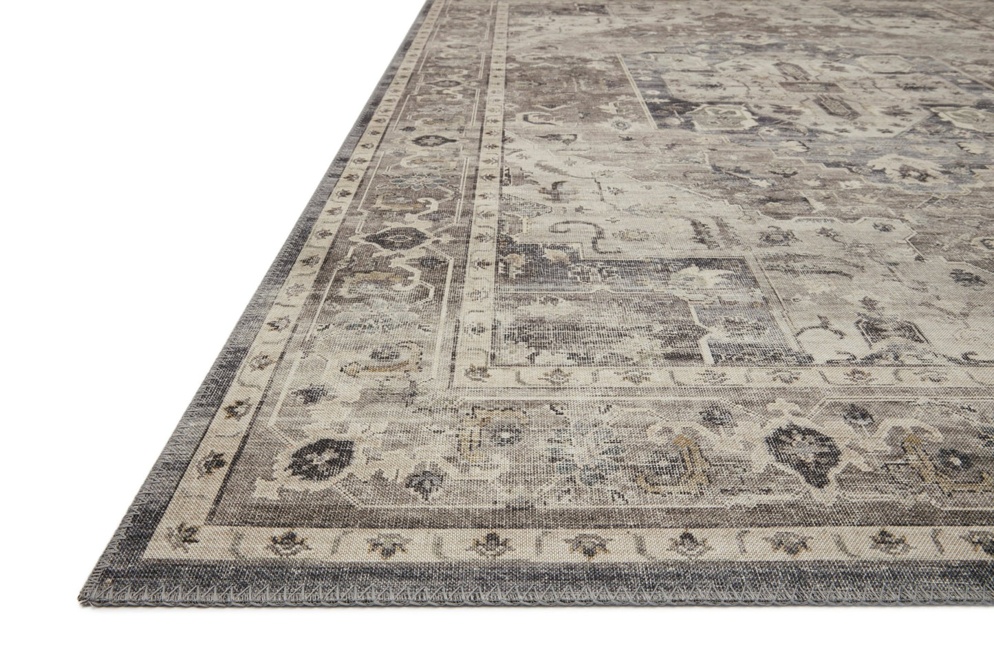 Loloi II Hathaway HTH - 05 Steel Ivory Traditional Power Loomed Rug - Rugs - Loloi II - Atlanta Designer Rugs