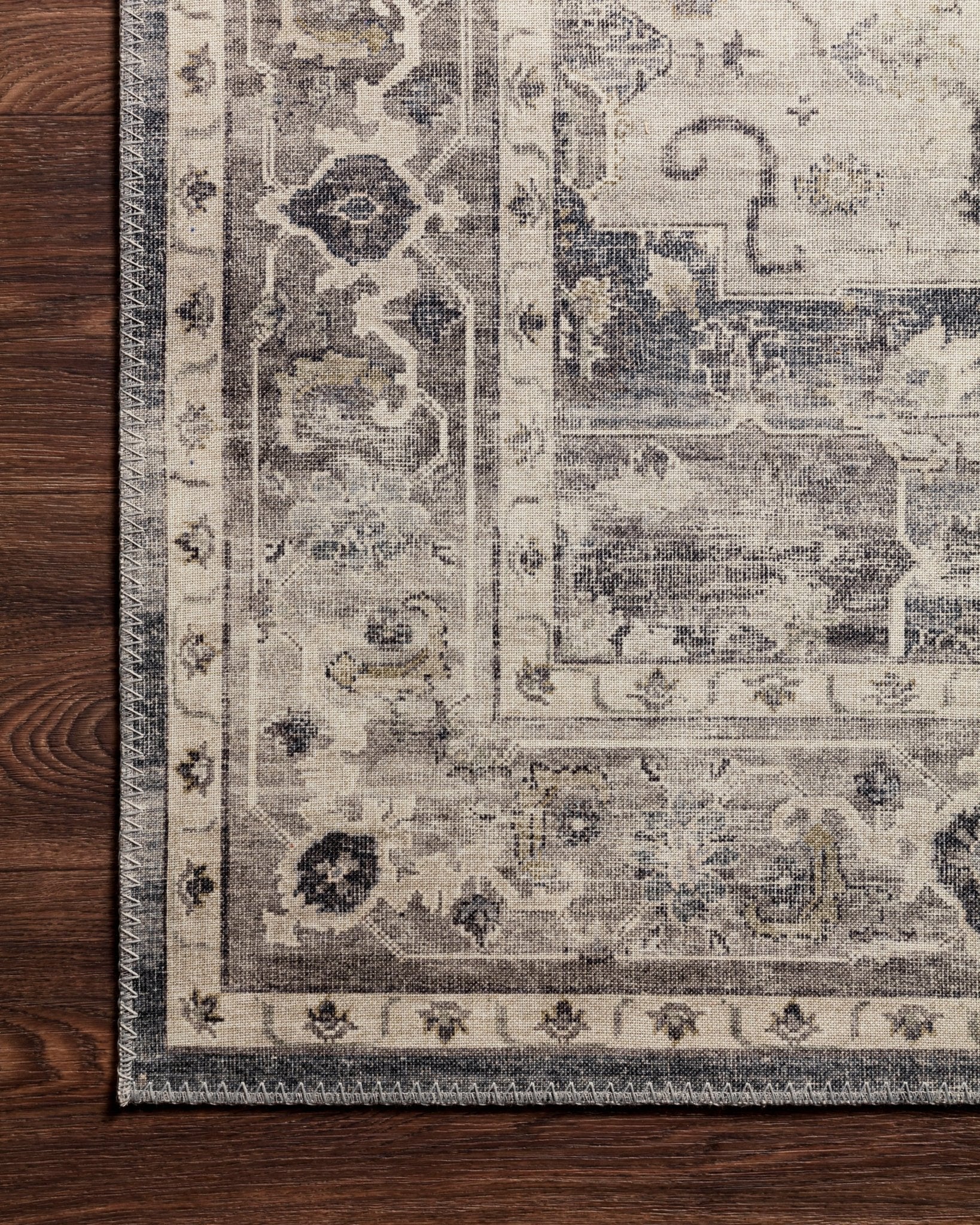 Loloi II Hathaway HTH - 05 Steel Ivory Traditional Power Loomed Rug - Rugs - Loloi II - Atlanta Designer Rugs