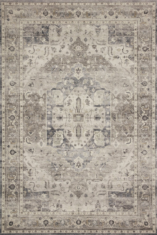 Loloi II Hathaway HTH - 05 Steel Ivory Traditional Power Loomed Rug - Rugs - Loloi II - Atlanta Designer Rugs