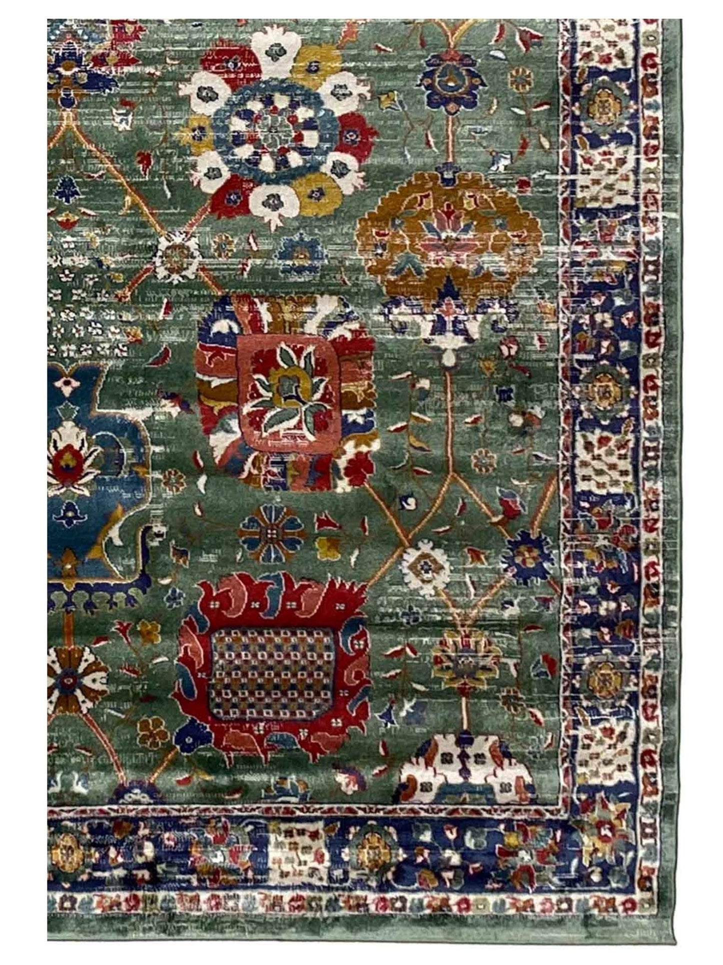 Artisan Laila Green Dk.Blue Traditional Machinemade Rug - Rugs - Artisan - Atlanta Designer Rugs