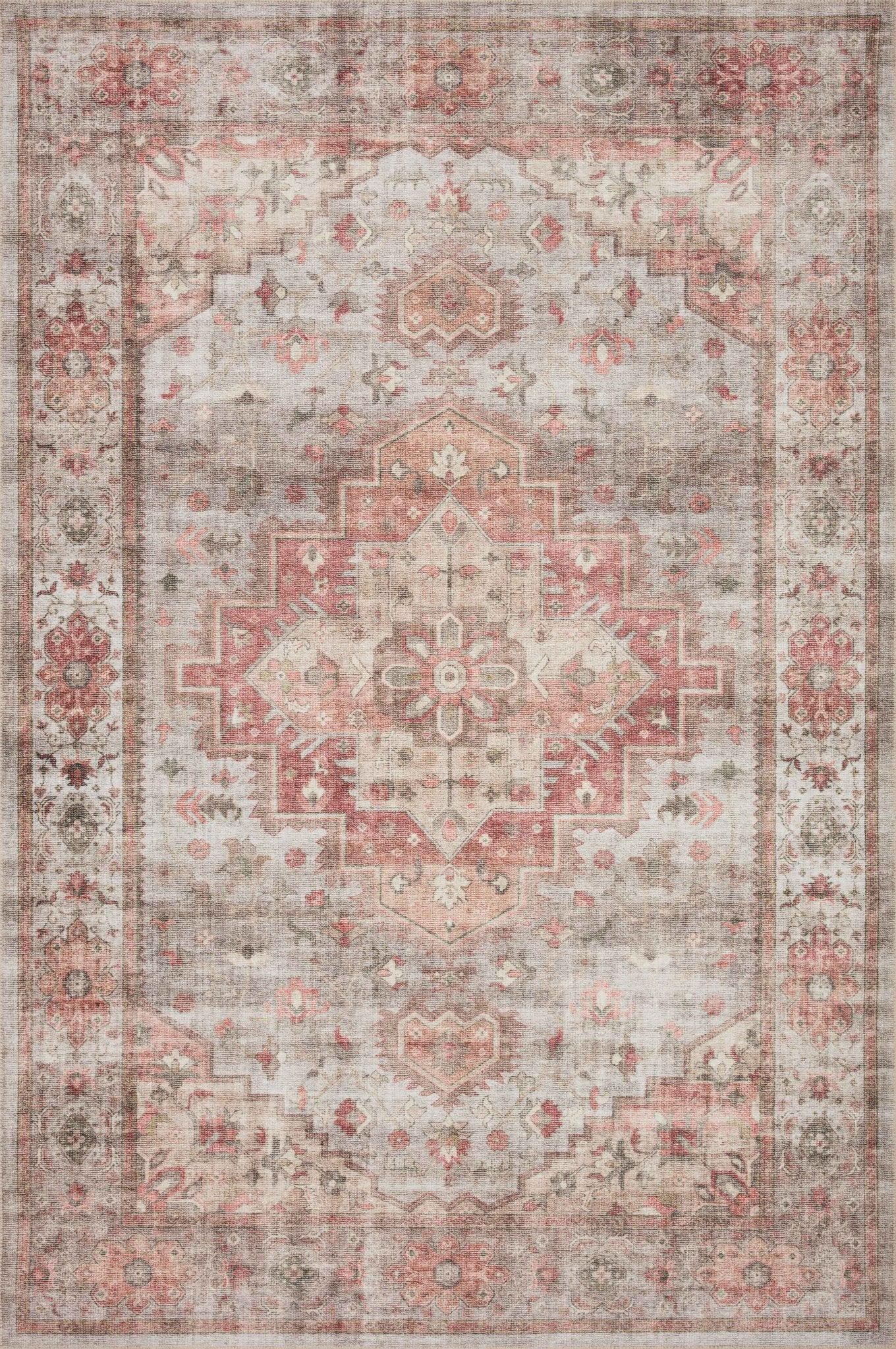 Loloi II Heidi HEI - 02 Dove Spice Traditional Power Loomed Rug - Rugs - Loloi II - Atlanta Designer Rugs