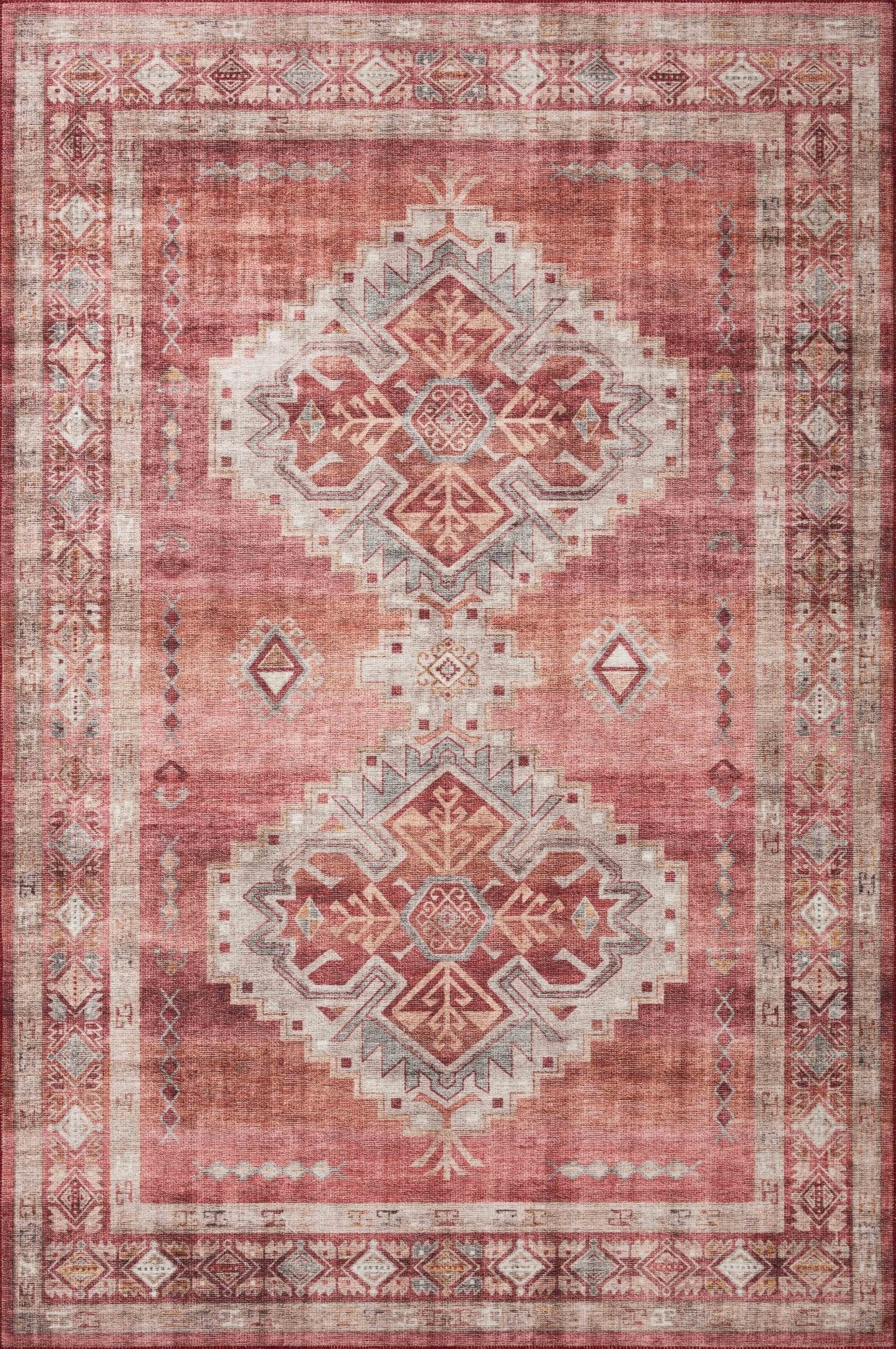 Loloi II Heidi HEI - 03 Sunset Natural Traditional Power Loomed Rug - Rugs - Loloi II - Atlanta Designer Rugs