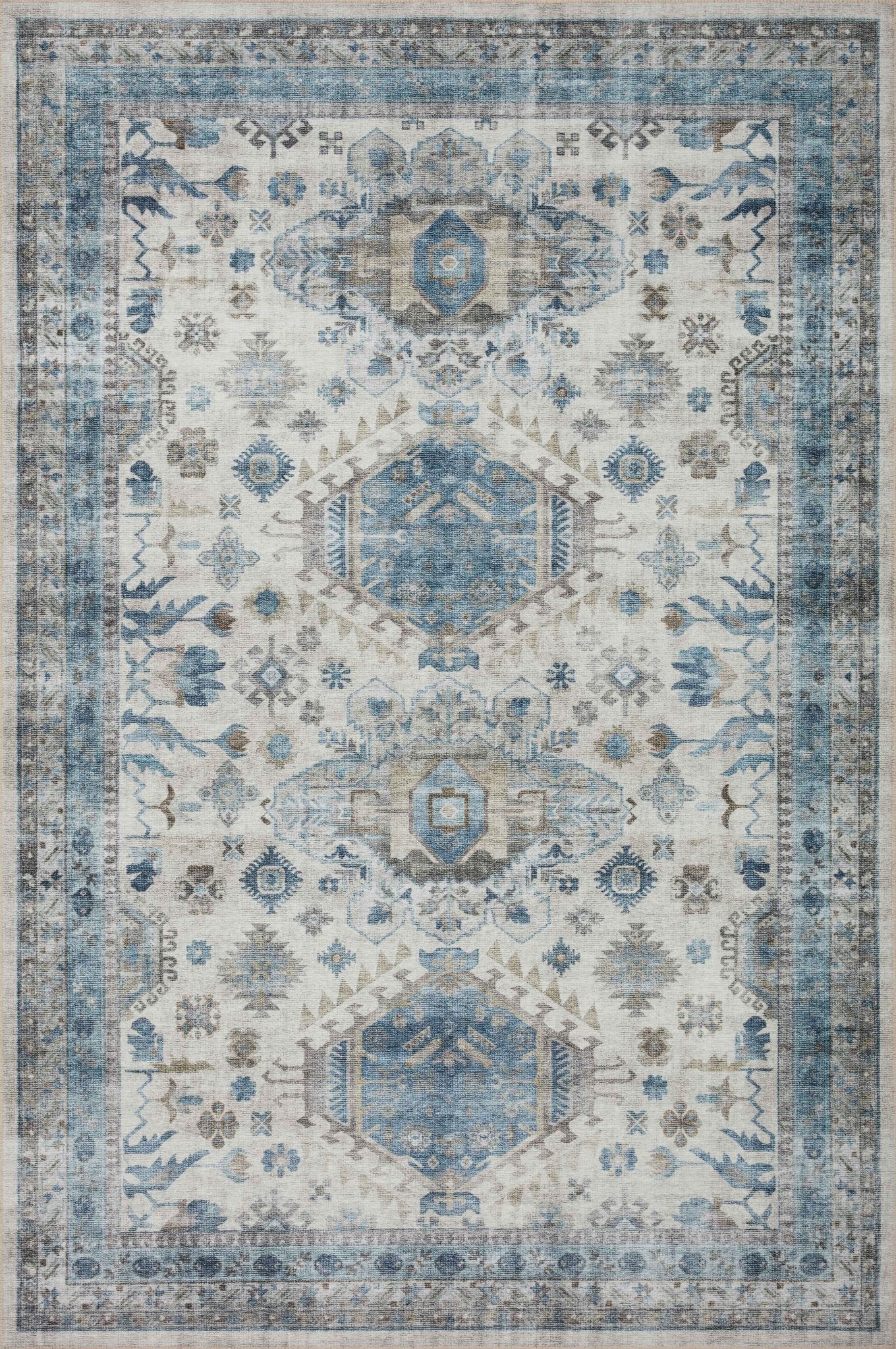 Loloi II Heidi HEI - 04 Ivory Ocean Traditional Power Loomed Rug - Rugs - Loloi II - Atlanta Designer Rugs