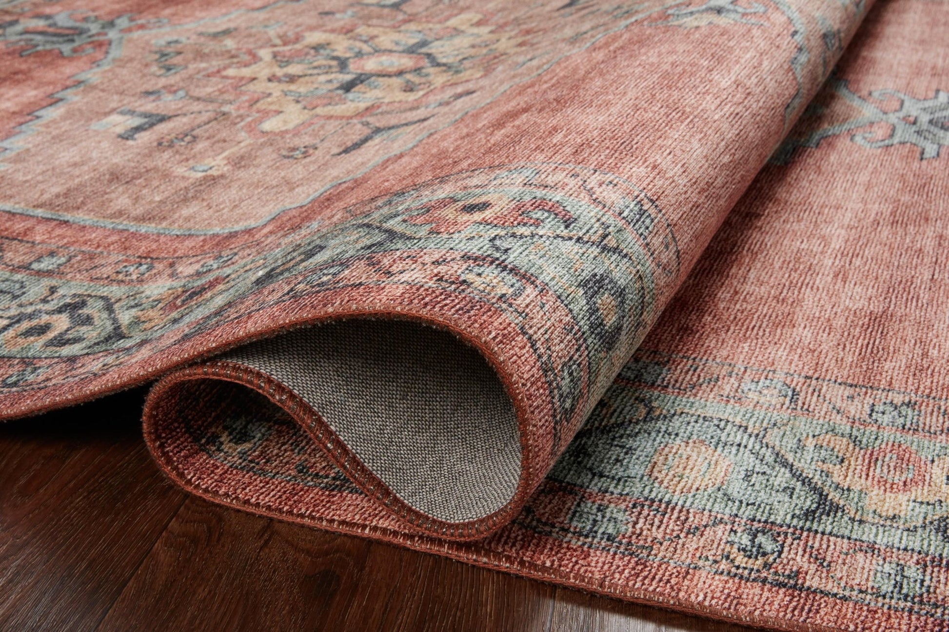 Loloi II Heidi HEI - 05 Spice Aqua Traditional Power Loomed Rug - Rugs - Loloi II - Atlanta Designer Rugs