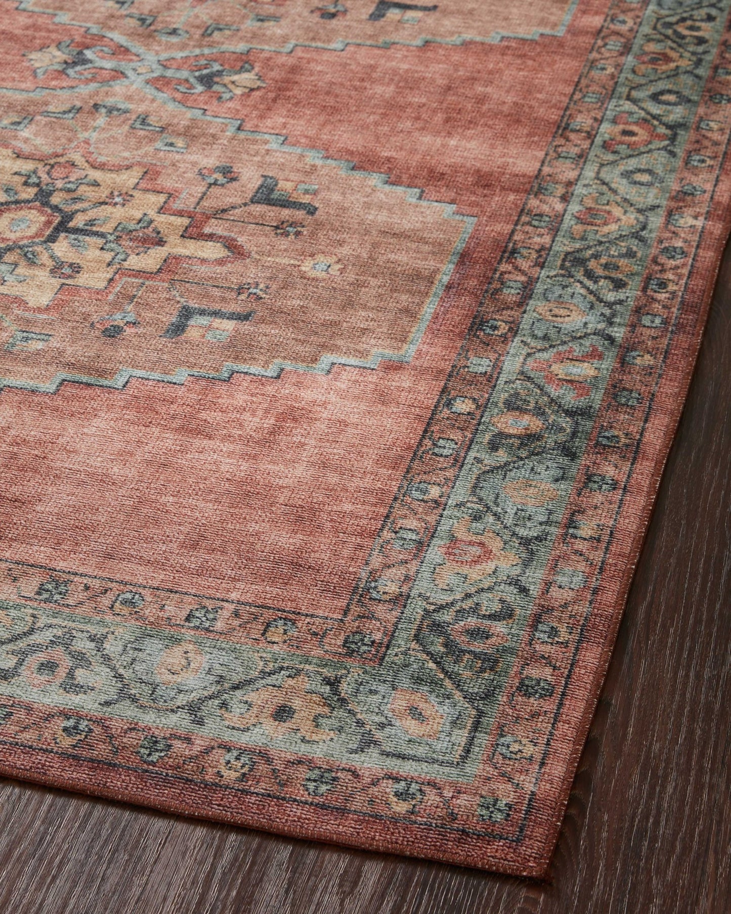 Loloi II Heidi HEI - 05 Spice Aqua Traditional Power Loomed Rug - Rugs - Loloi II - Atlanta Designer Rugs