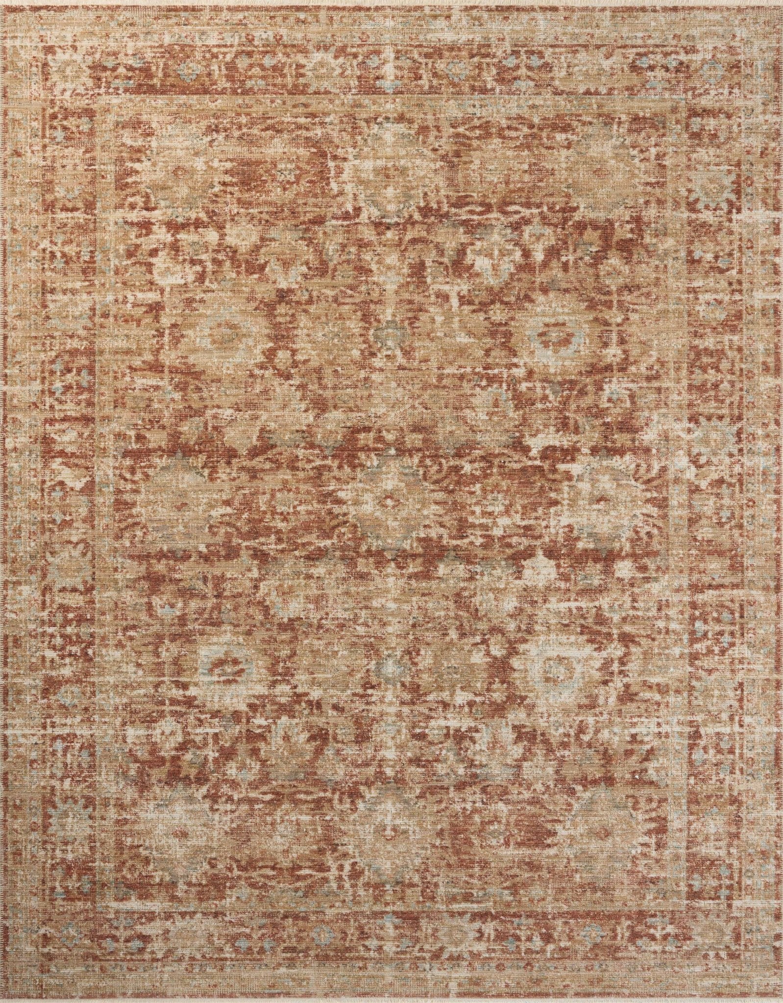 Loloi Heritage HER - 03 Brick Multi Traditional Power Loomed Rug - Rugs - Loloi - Atlanta Designer Rugs