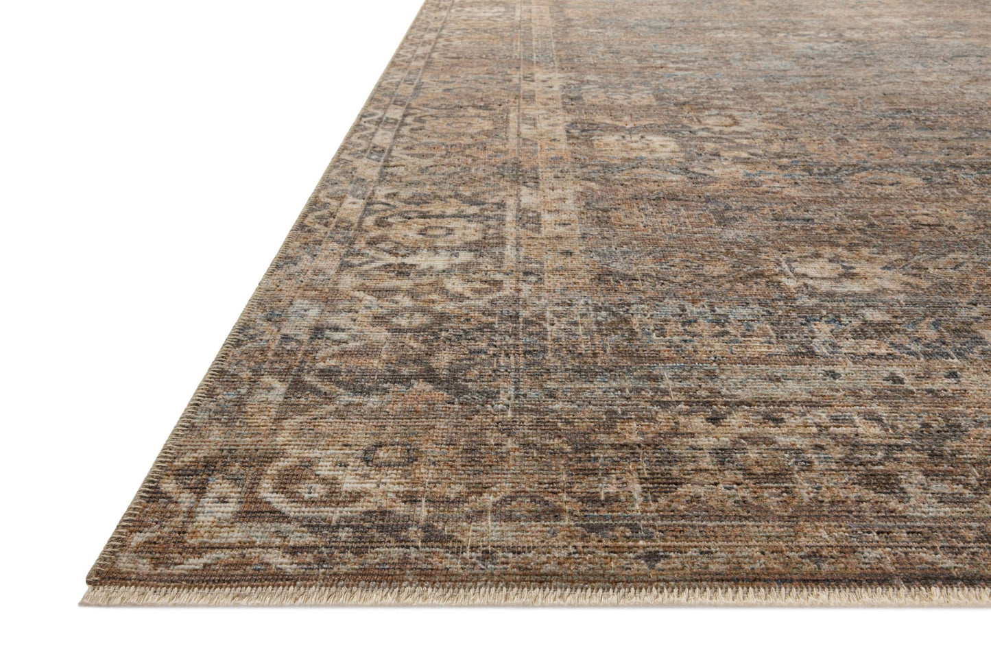 Loloi Heritage HER - 07 Mocha Denim Traditional Power Loomed Rug - Rugs - Loloi - Atlanta Designer Rugs