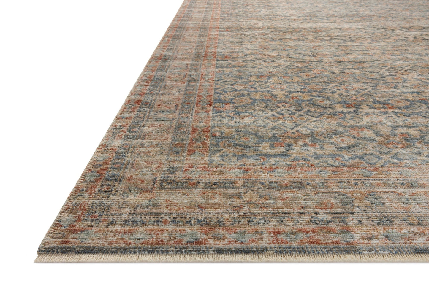 Loloi Heritage HER - 12 Blue Rust Traditional Power Loomed Rug - Rugs - Loloi - Atlanta Designer Rugs