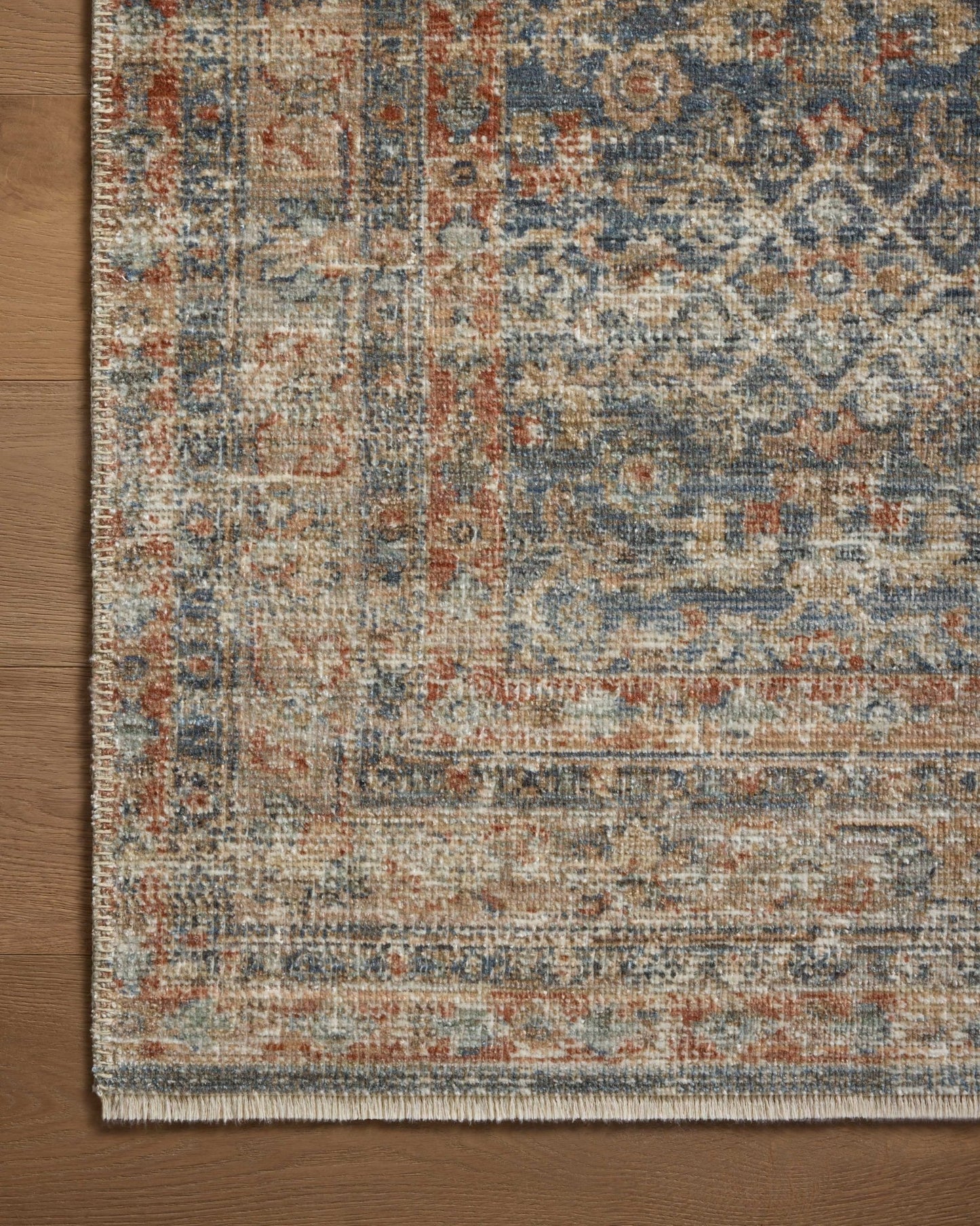 Loloi Heritage HER - 12 Blue Rust Traditional Power Loomed Rug - Rugs - Loloi - Atlanta Designer Rugs