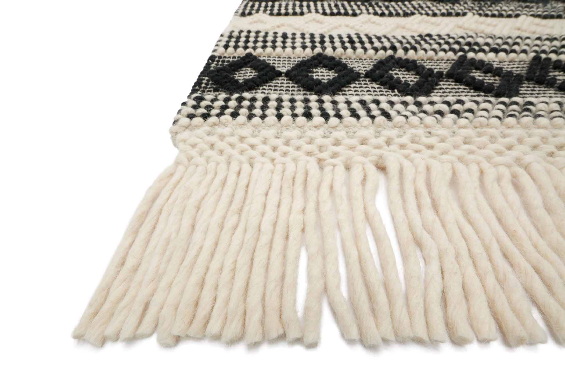 Magnolia Home Holloway YH-01 Ivory Black Transitional Hand Woven Rug