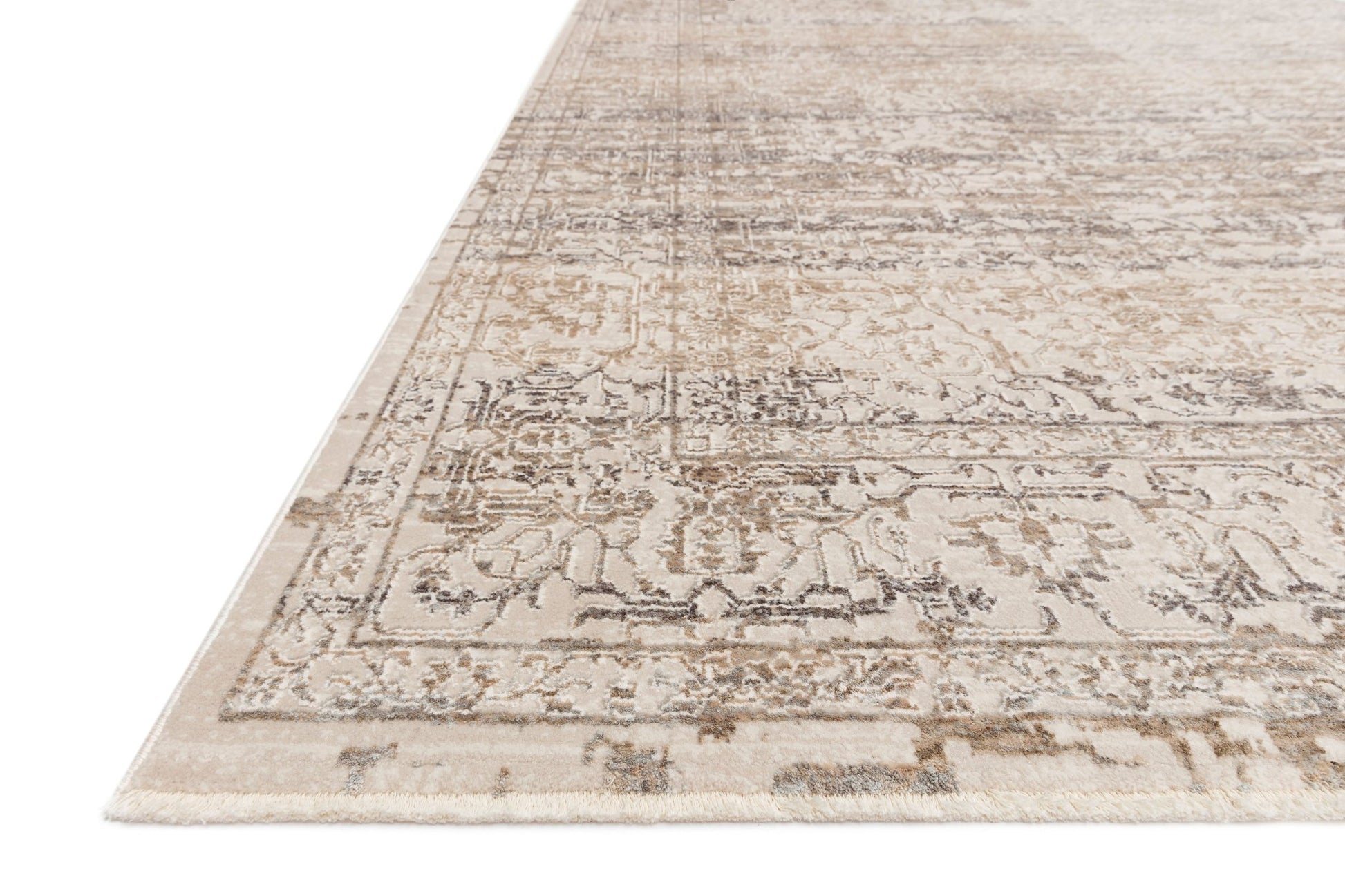 Loloi HOMAGE HOM - 02 Beige Grey Transitional Power Loomed Rug - Rugs - Loloi - Atlanta Designer Rugs