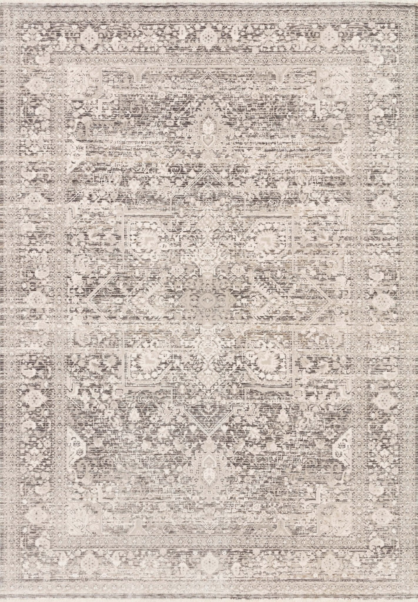 Loloi HOMAGE HOM - 04 Ivory Grey Transitional Power Loomed Rug - Rugs - Loloi - Atlanta Designer Rugs