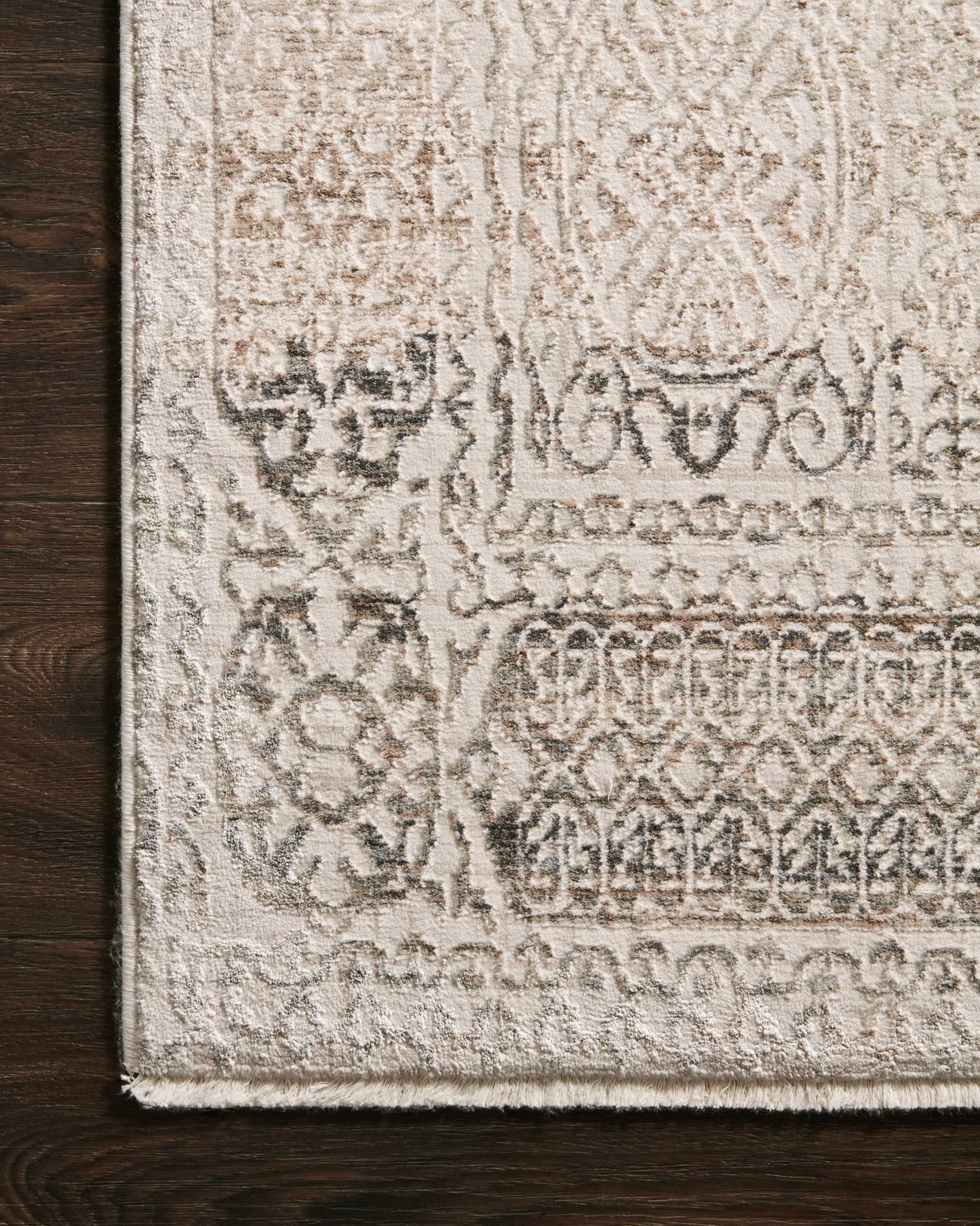 Loloi HOMAGE HOM - 05 Ivory Silver Transitional Power Loomed Rug - Rugs - Loloi - Atlanta Designer Rugs