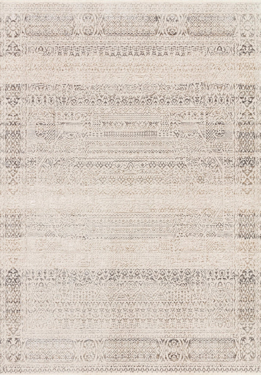 Loloi HOMAGE HOM - 05 Ivory Silver Transitional Power Loomed Rug - Rugs - Loloi - Atlanta Designer Rugs