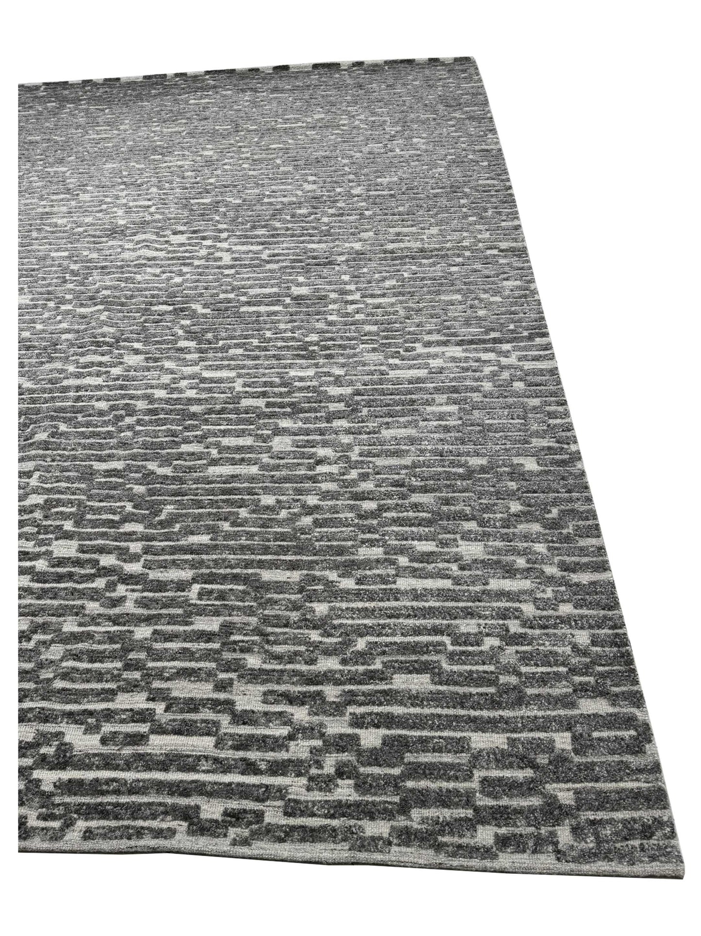 Artisan Harmony  Dark Grey Natural Contemporary Knotted Rug