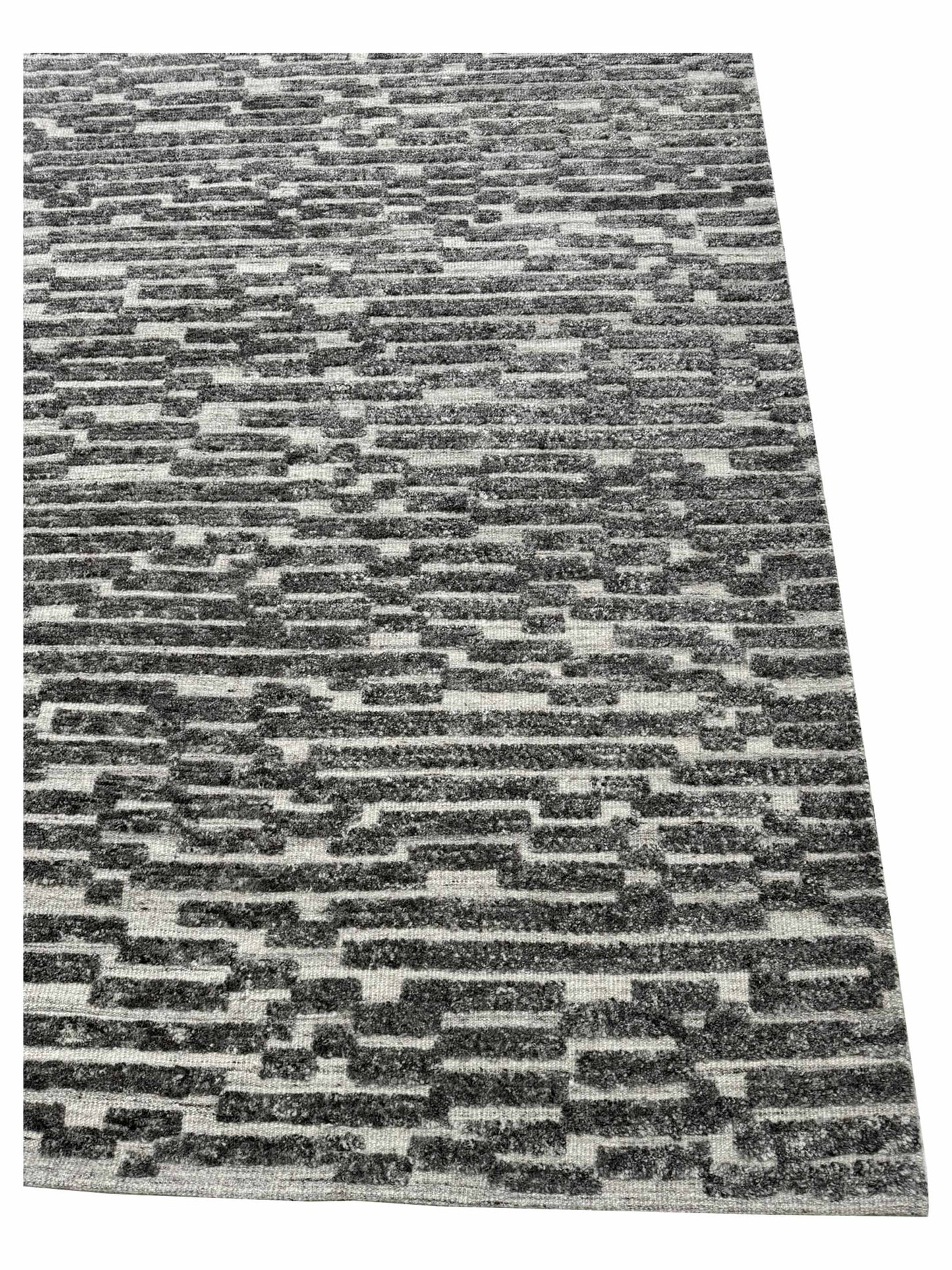 Artisan Harmony  Dark Grey Natural Contemporary Knotted Rug