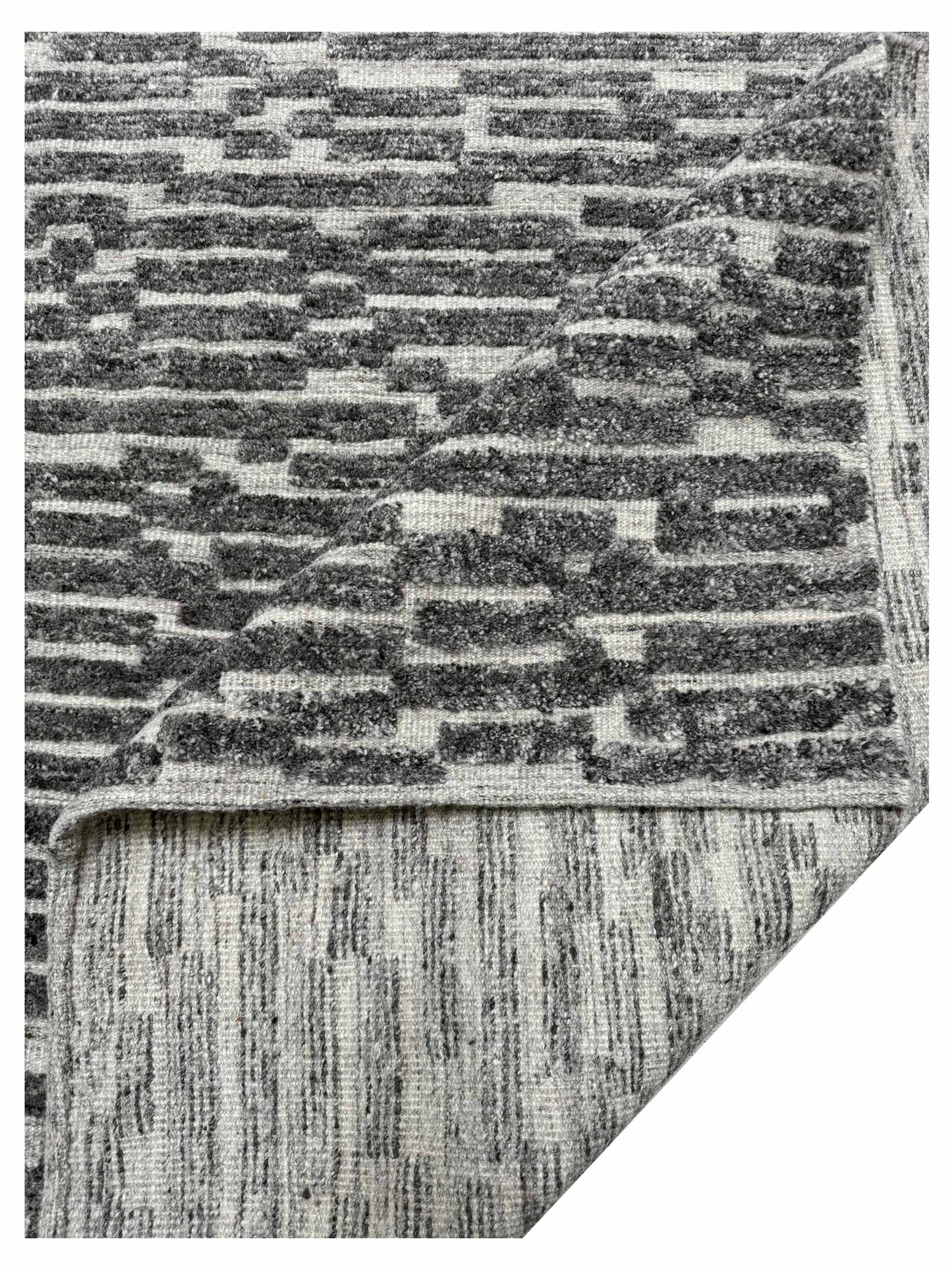 Artisan Harmony  Dark Grey Natural Contemporary Knotted Rug