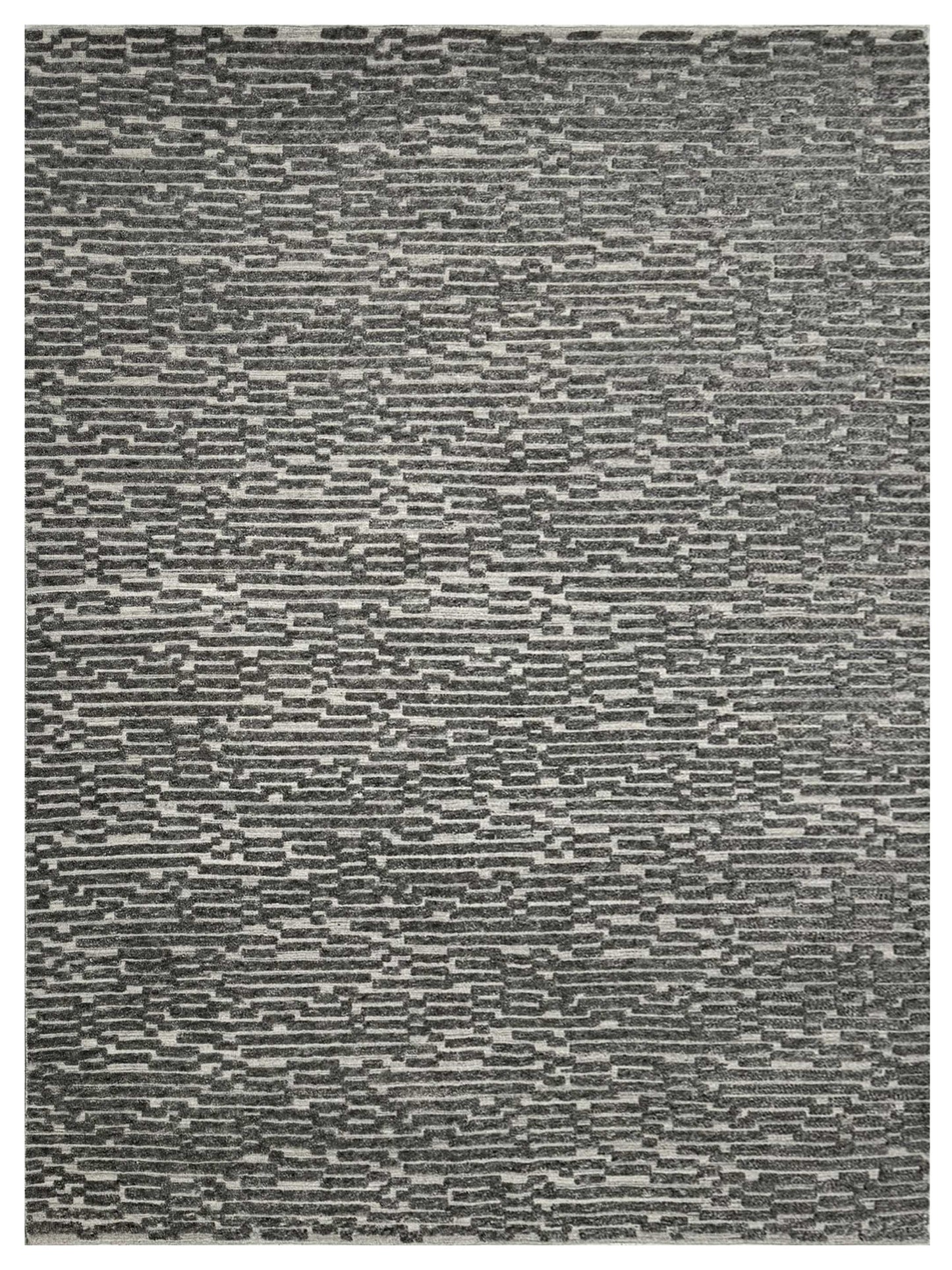 Artisan Harmony  Dark Grey Natural Contemporary Knotted Rug